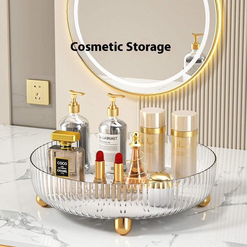 Plastic Cosmetics Rotating Storage Box
