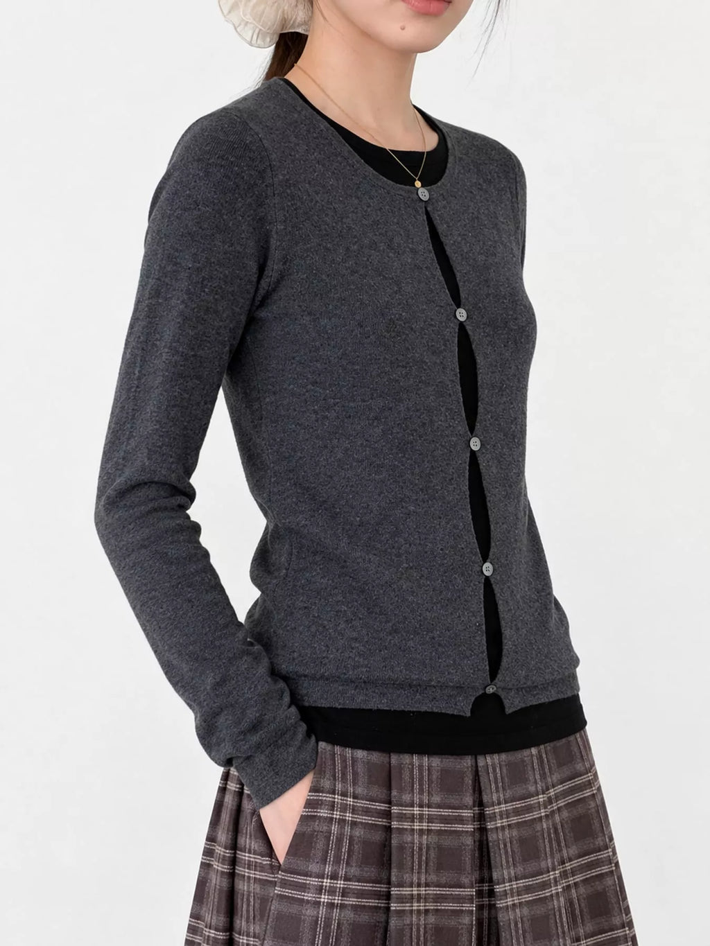 Layered Look Long Sleeve Knit Top