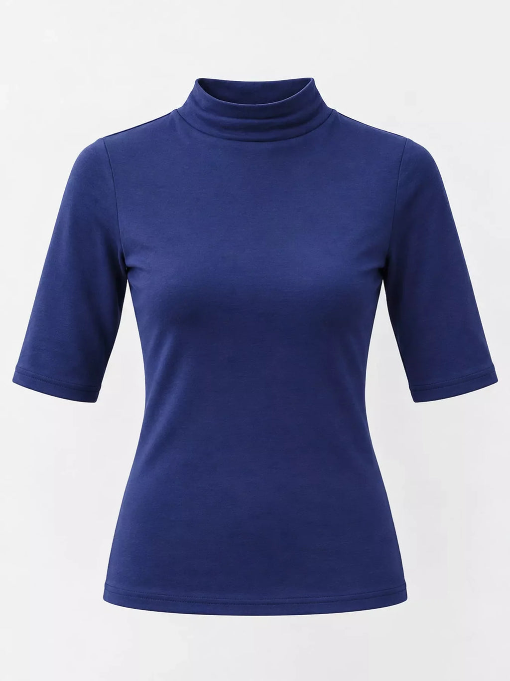 Full Size Mock Neck Half Sleeve T-Shirt Plus Size