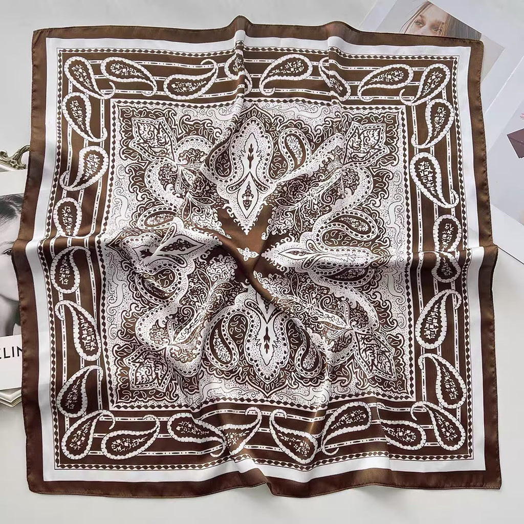 Square Scarf Womens Fashionable Small Neckerchief 70cm