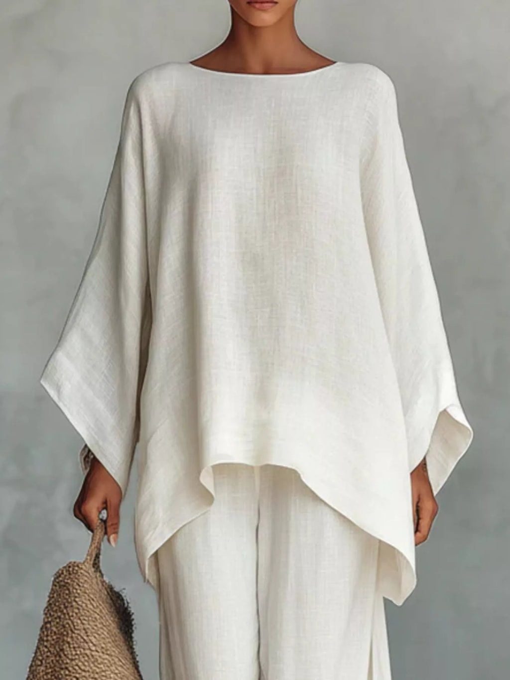 Full Size Casual Loose Fit Top and Pants Set Two-Piece Set Plus Size