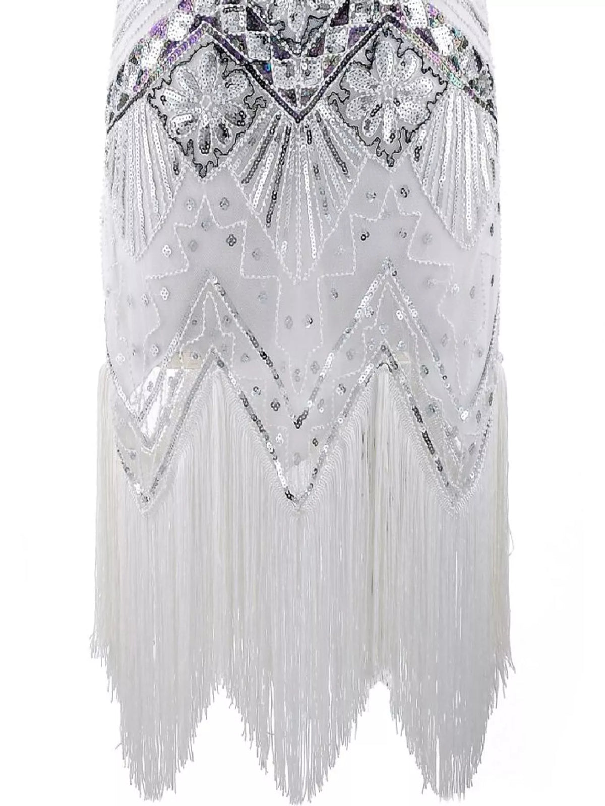 Full Size Sequin Fringe Hem Sleeveless Dress Plus Size