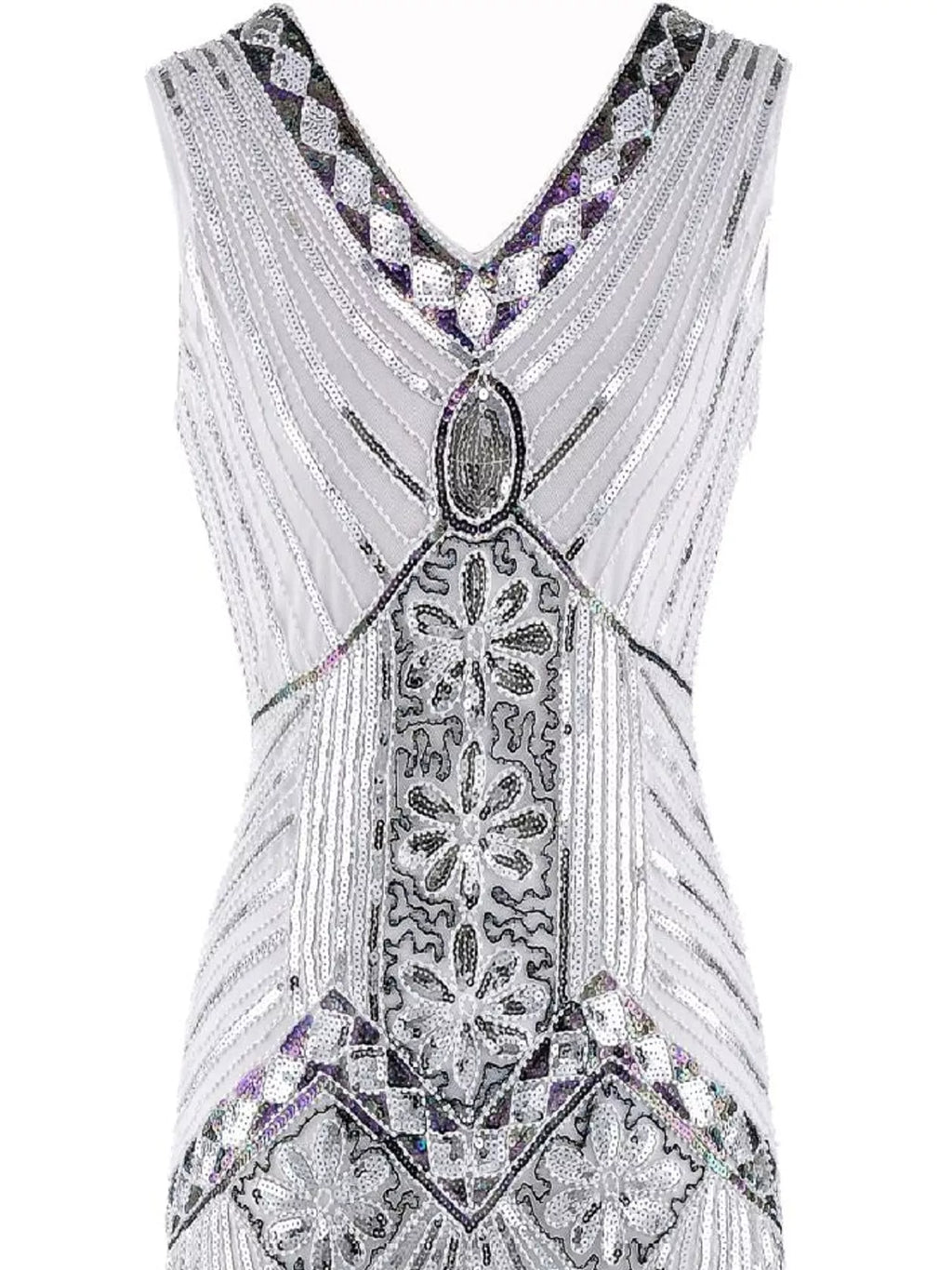 Full Size Sequin Fringe Hem Sleeveless Dress Plus Size