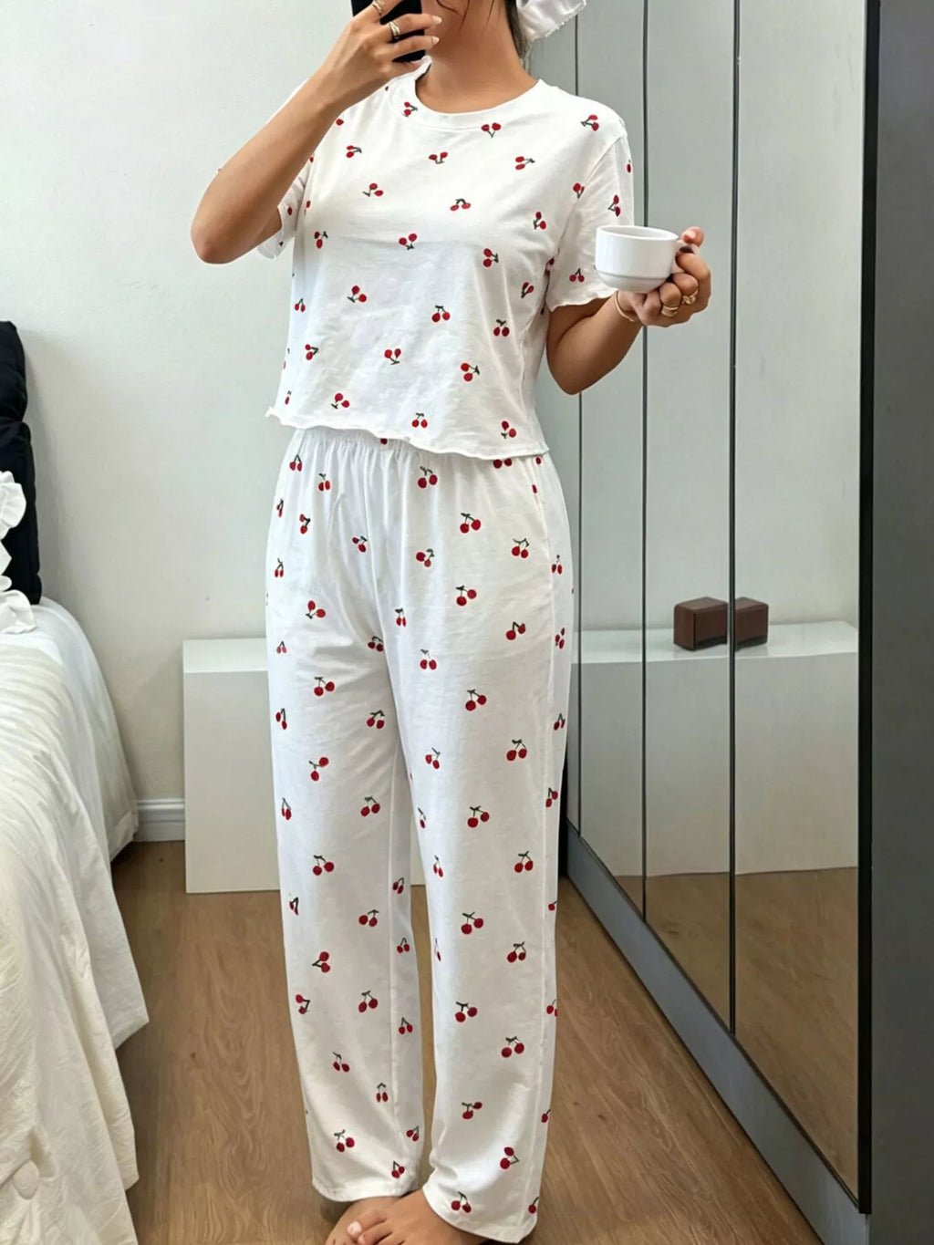 Polka Dot Short Sleeve Top and Shorts Set