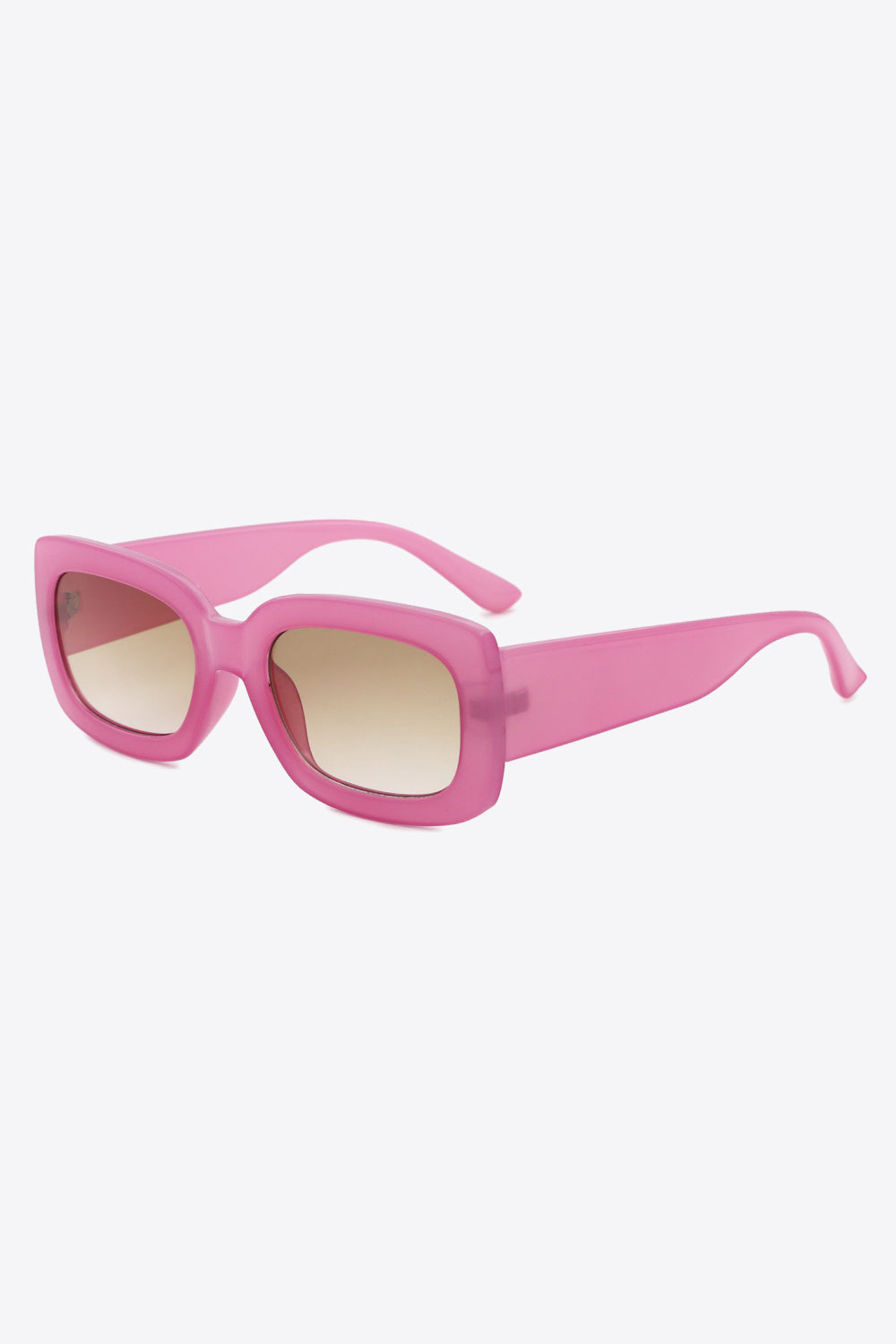 Polycarbonate Frame Rectangle Sunglasses in Pink Gradient
