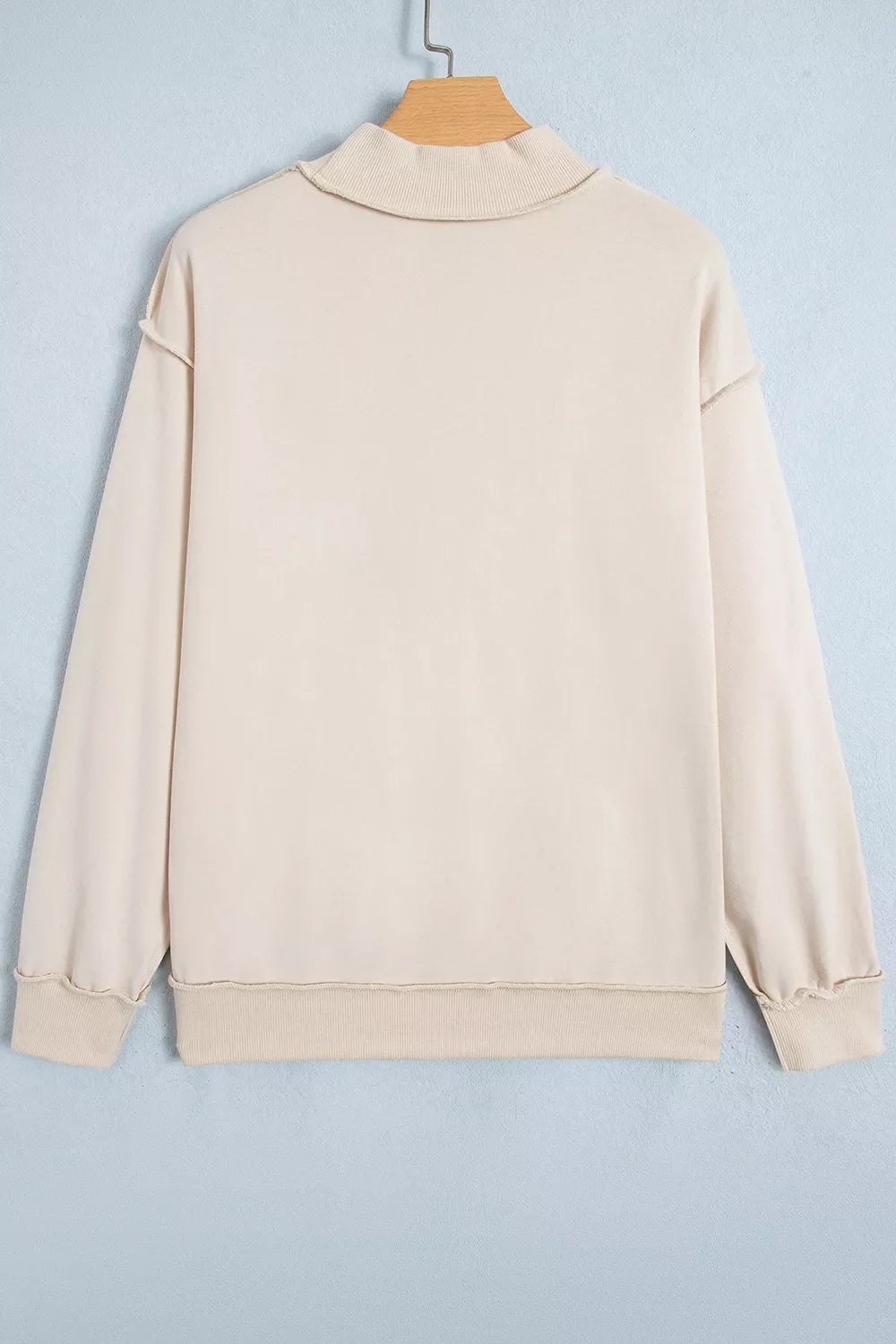 CHRIST IS KING Embroidery High Neck Baggy Sweatshirt