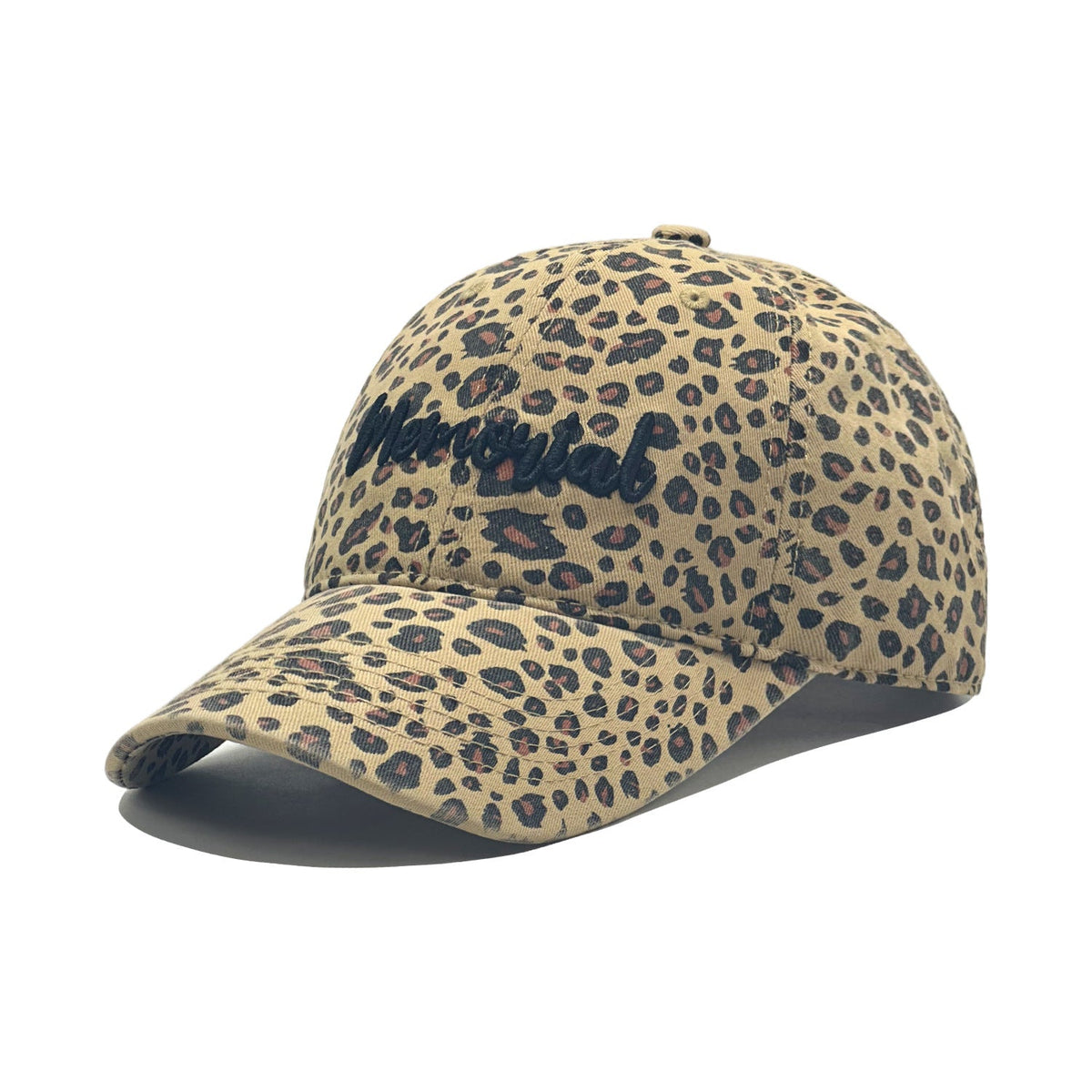 Retro Leopard-print Embroidered Baseball Cap Washed And Distressed