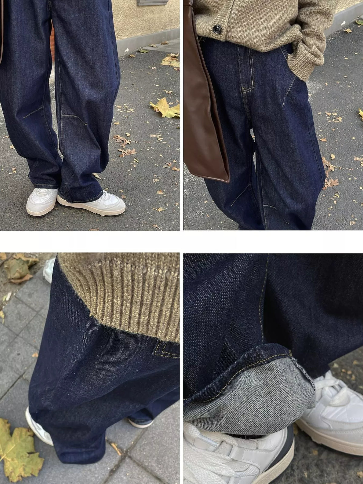 Wide-Leg Barrel Jeans