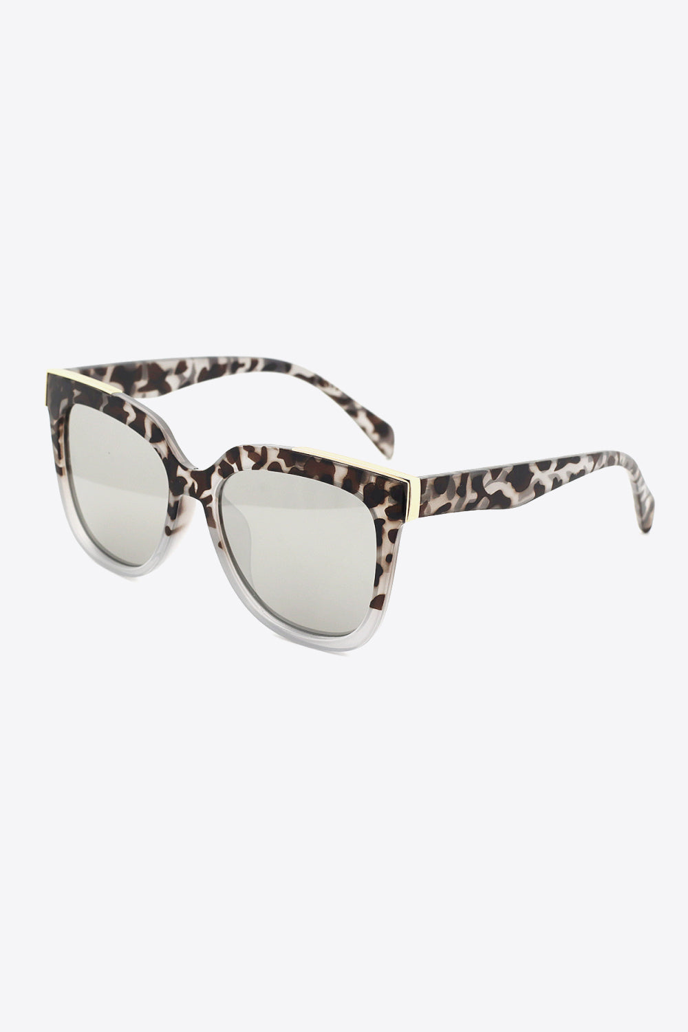 Tortoiseshell Polycarbonate Full-Rim Sunglasses with UV Protection