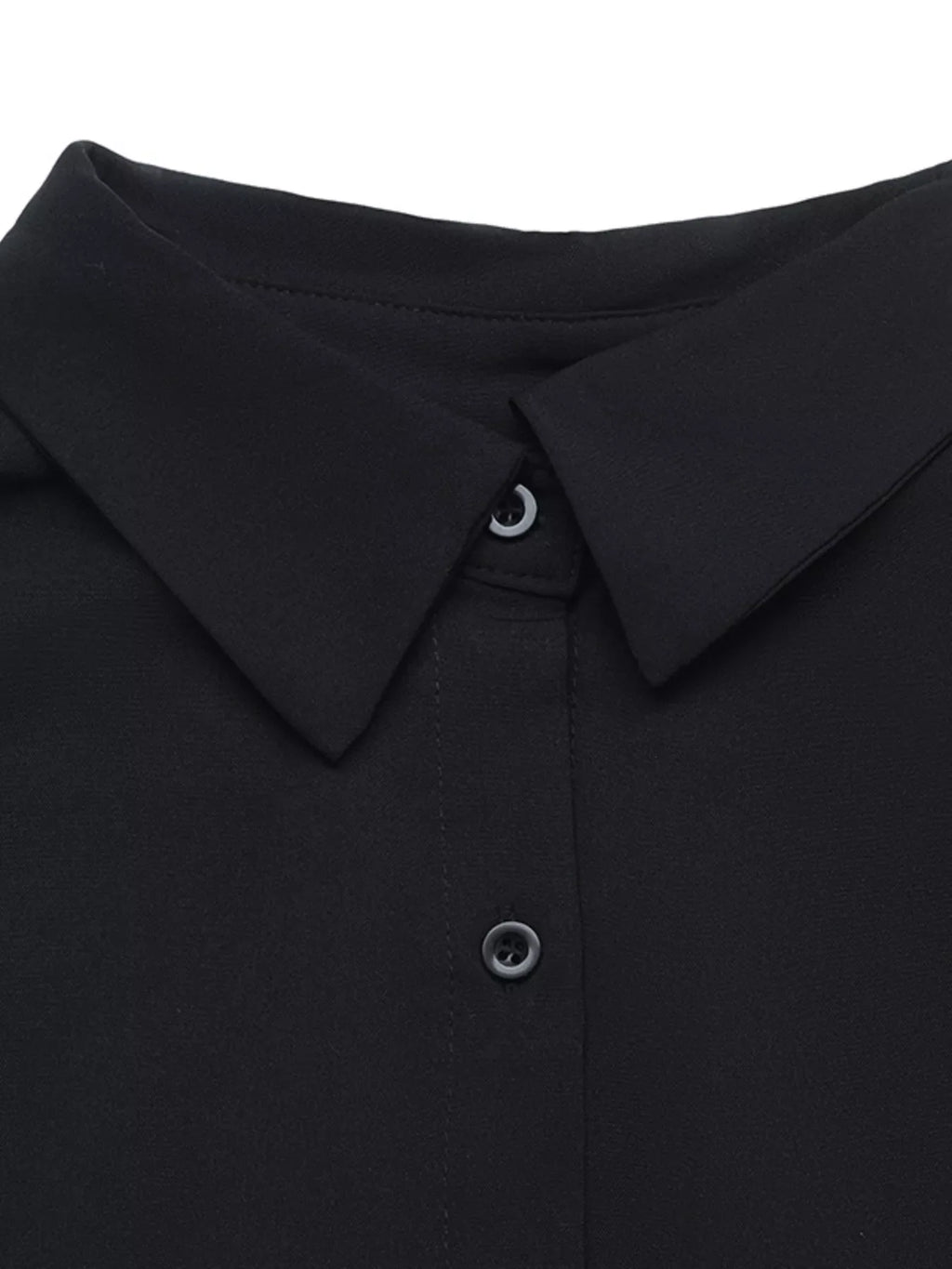 Button Front Flounce Sleeve Bodycon Shirt Dress