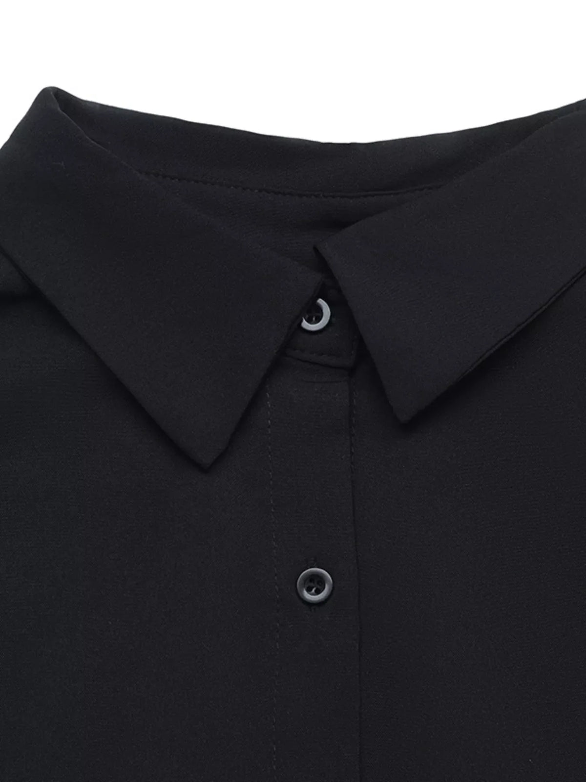 Button Front Flounce Sleeve Bodycon Shirt Dress