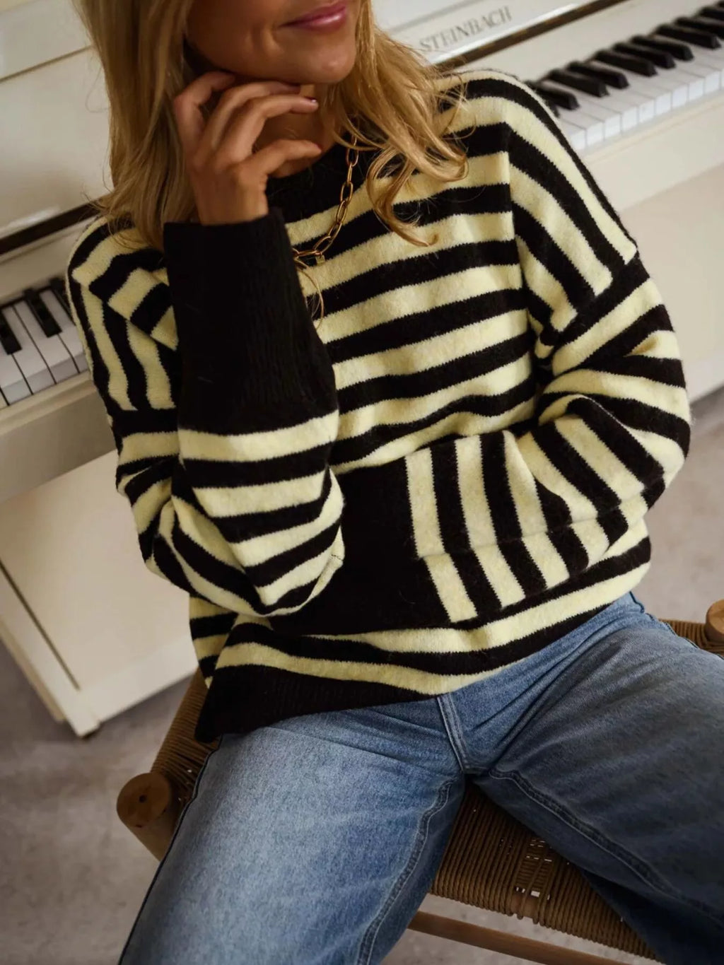 Striped Crew Neck Sweater
