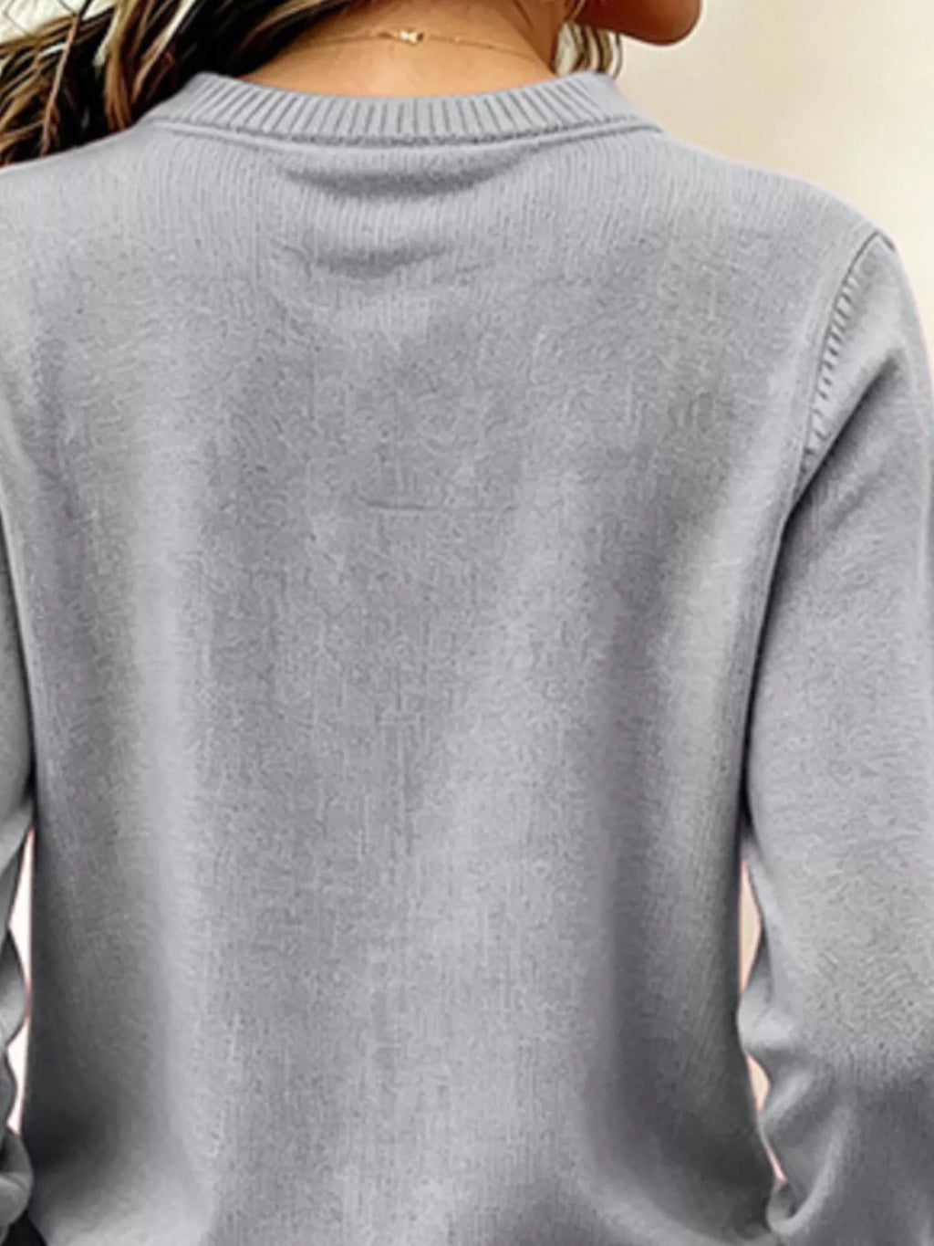 V-Neck Long Sleeve Sweater w