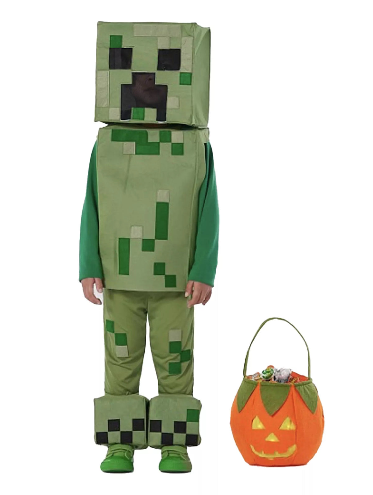 Children's Minecraft Pixelated Print Costume Set