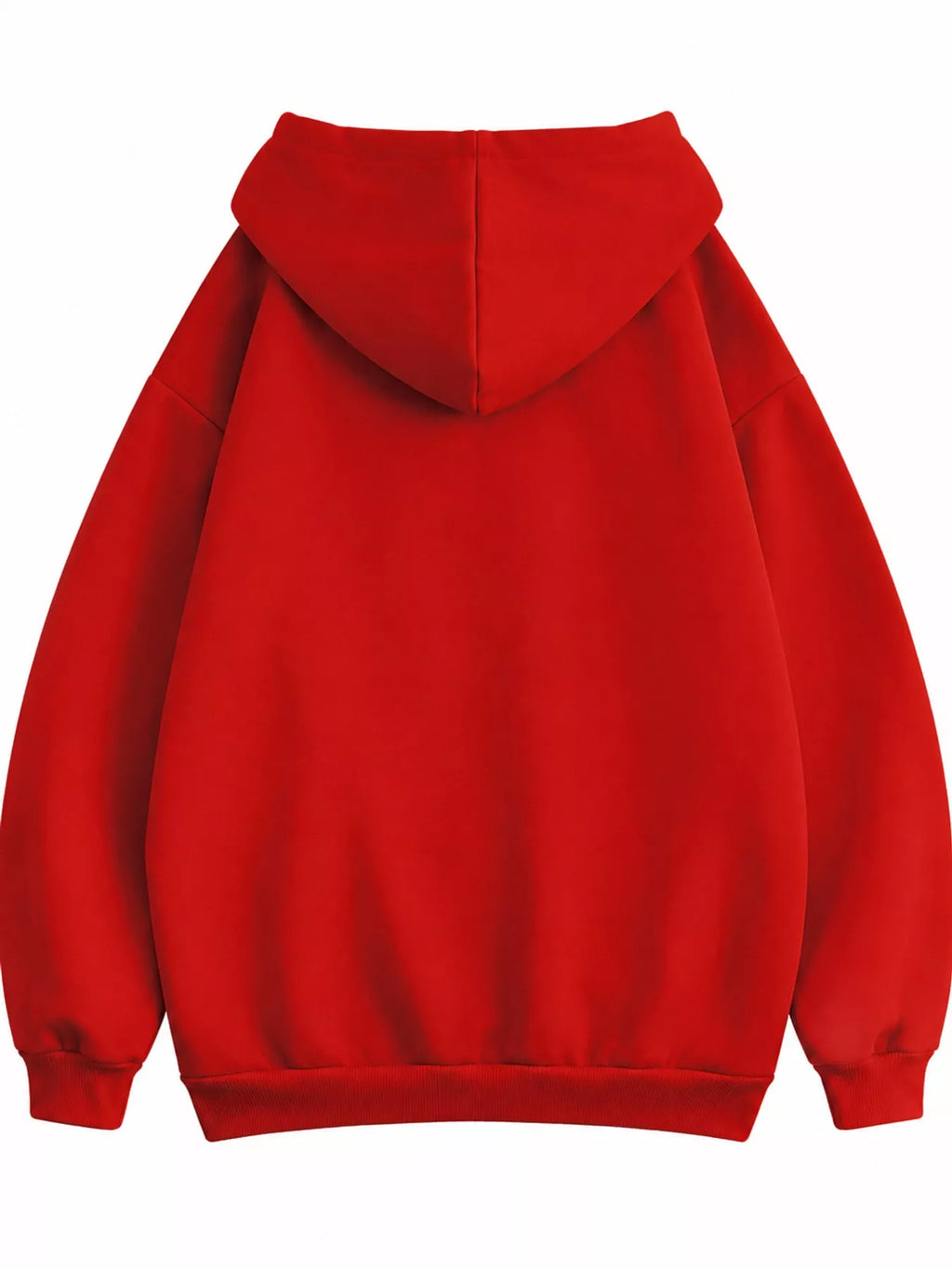 Full Size Oversized Solid Zip-Up Hoodie with Drawstring Plus Size