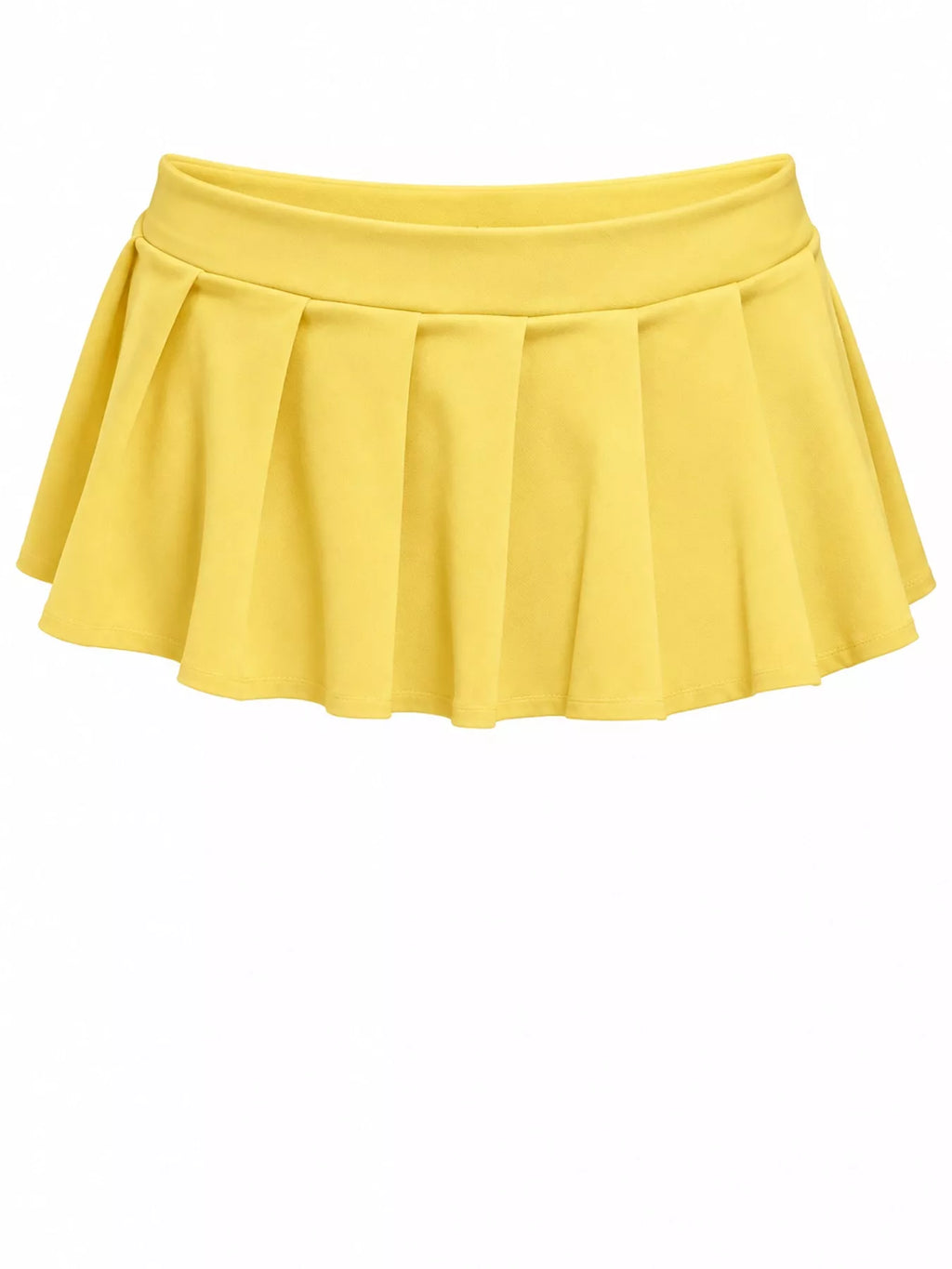 Low Waist Pleated Micro Mini Skirt