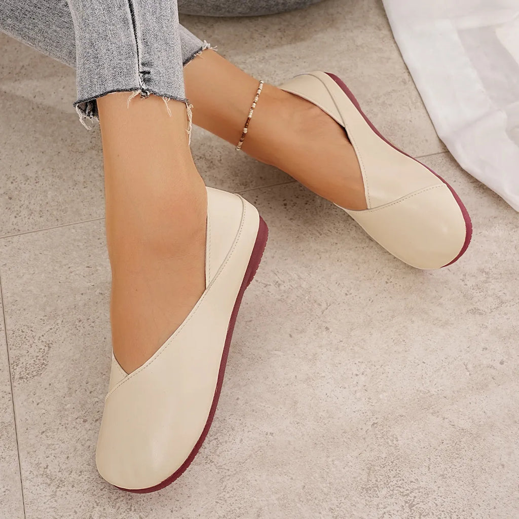 Round Toe Flats Slip-Ons