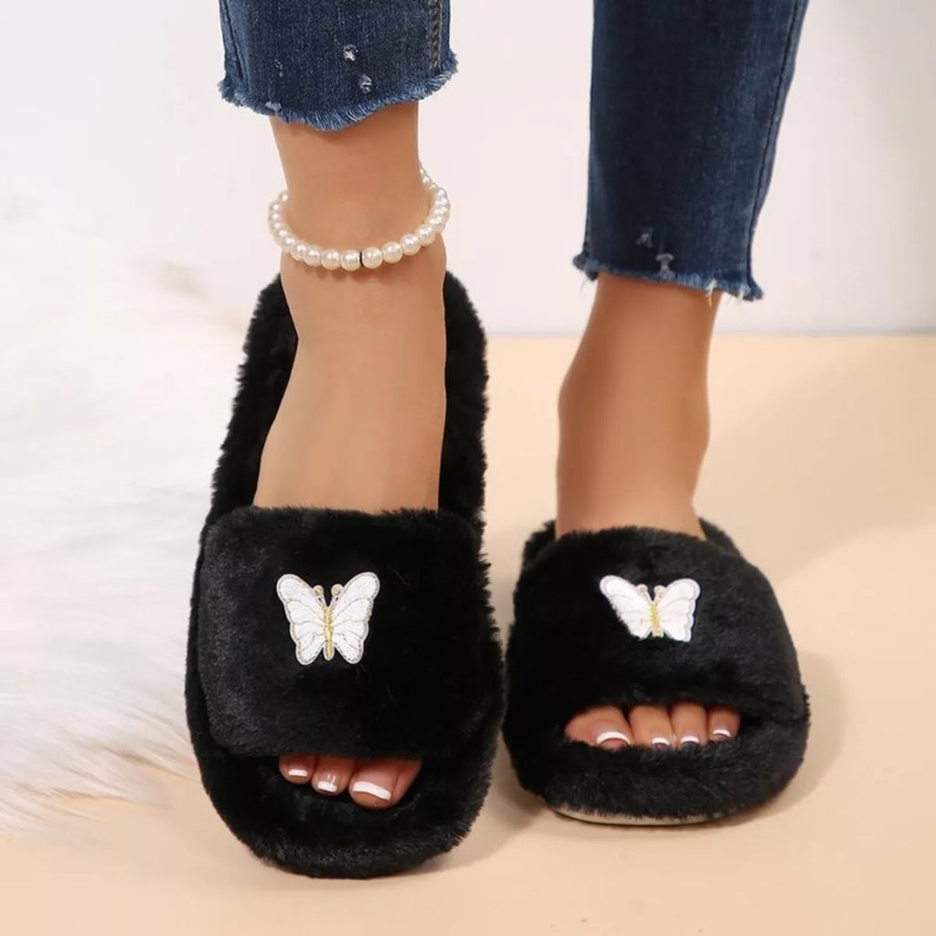 Butterfly Open Toe Slippers