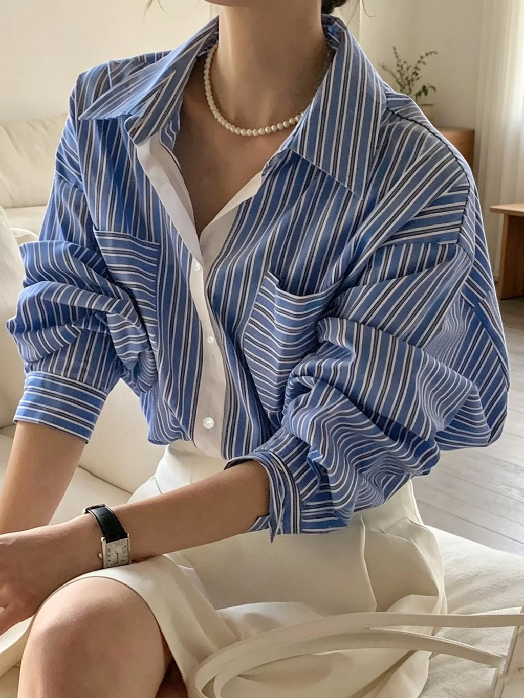 Striped Button-Down Shirt