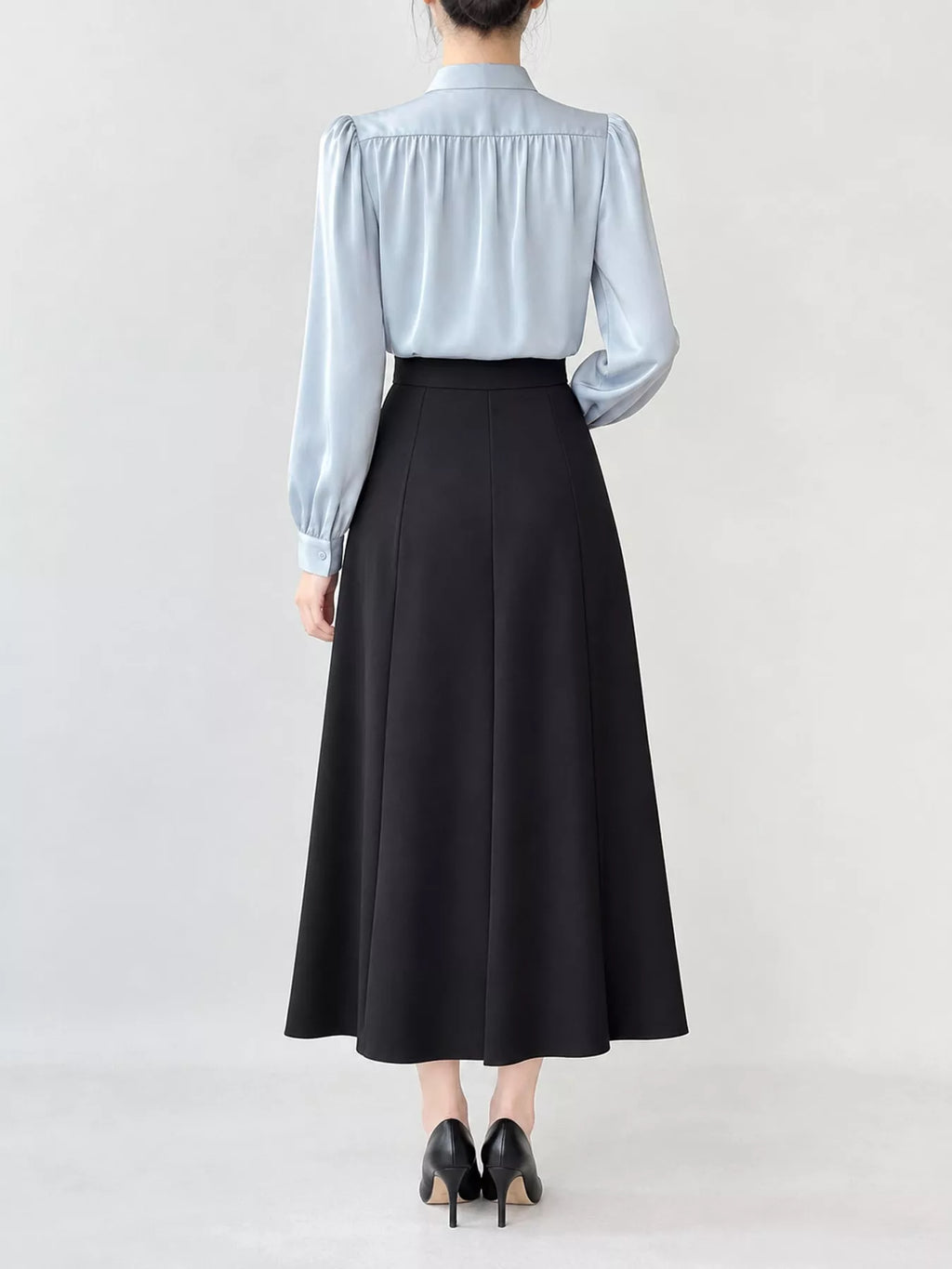 Full Size Tie Front Long Sleeve Shirt Plus Size