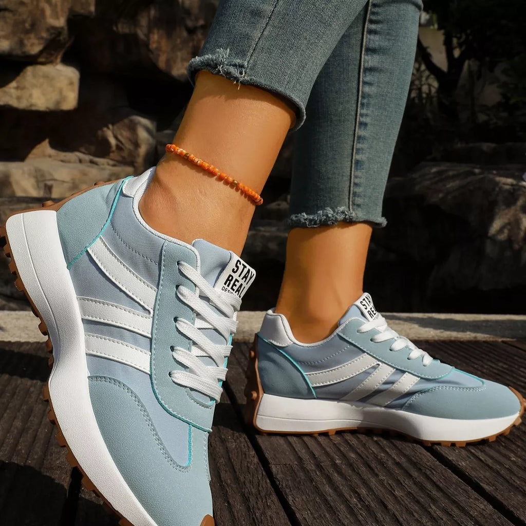 Round Toe Lace Up Sneakers