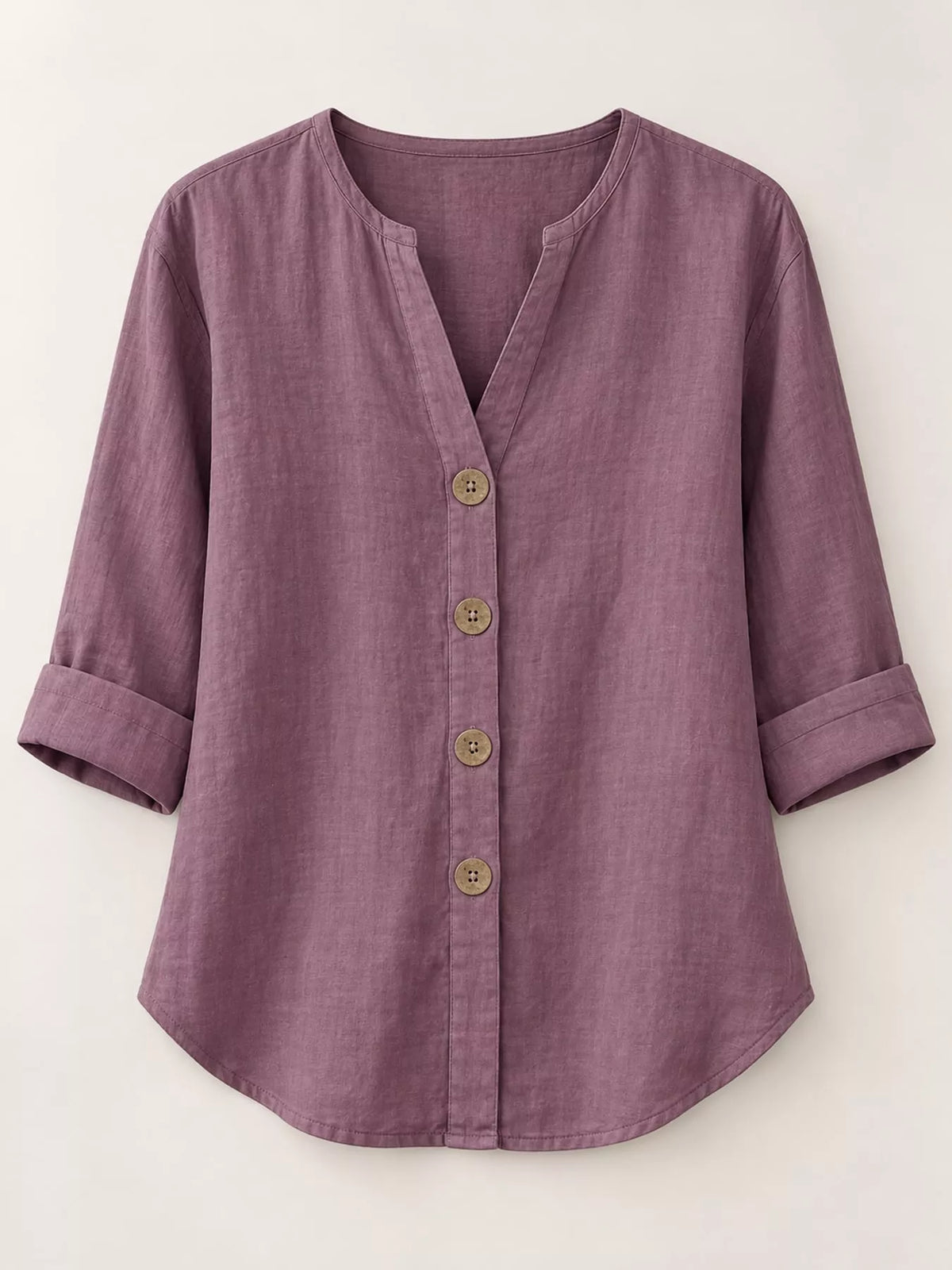 Notched Button Down Shirt