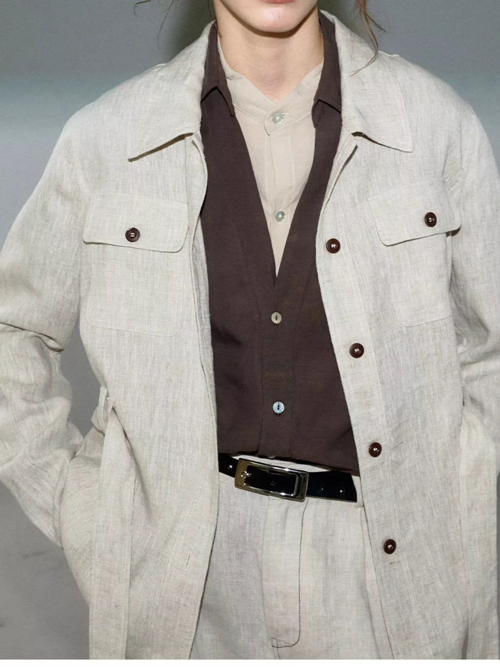 Button Up Long Sleeve Shacket