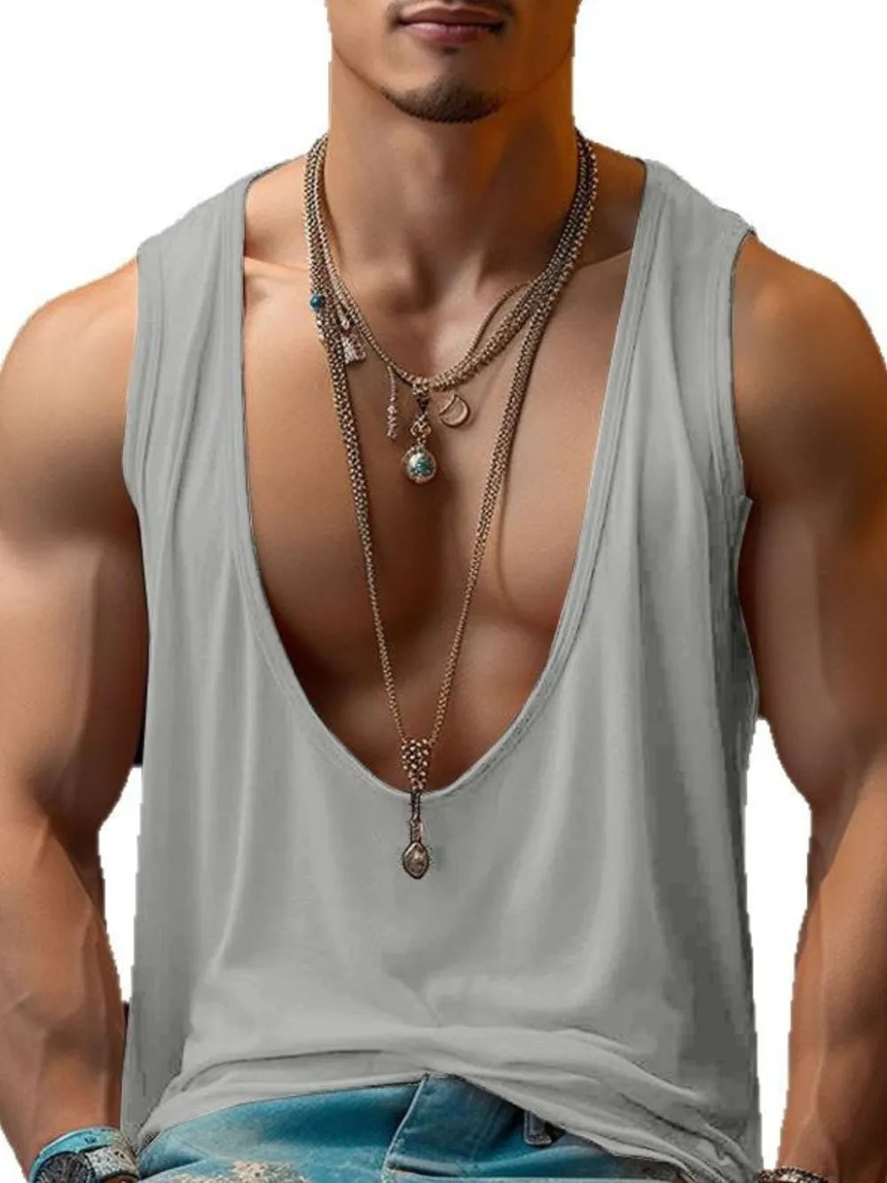 Men's Wide Strap Tank