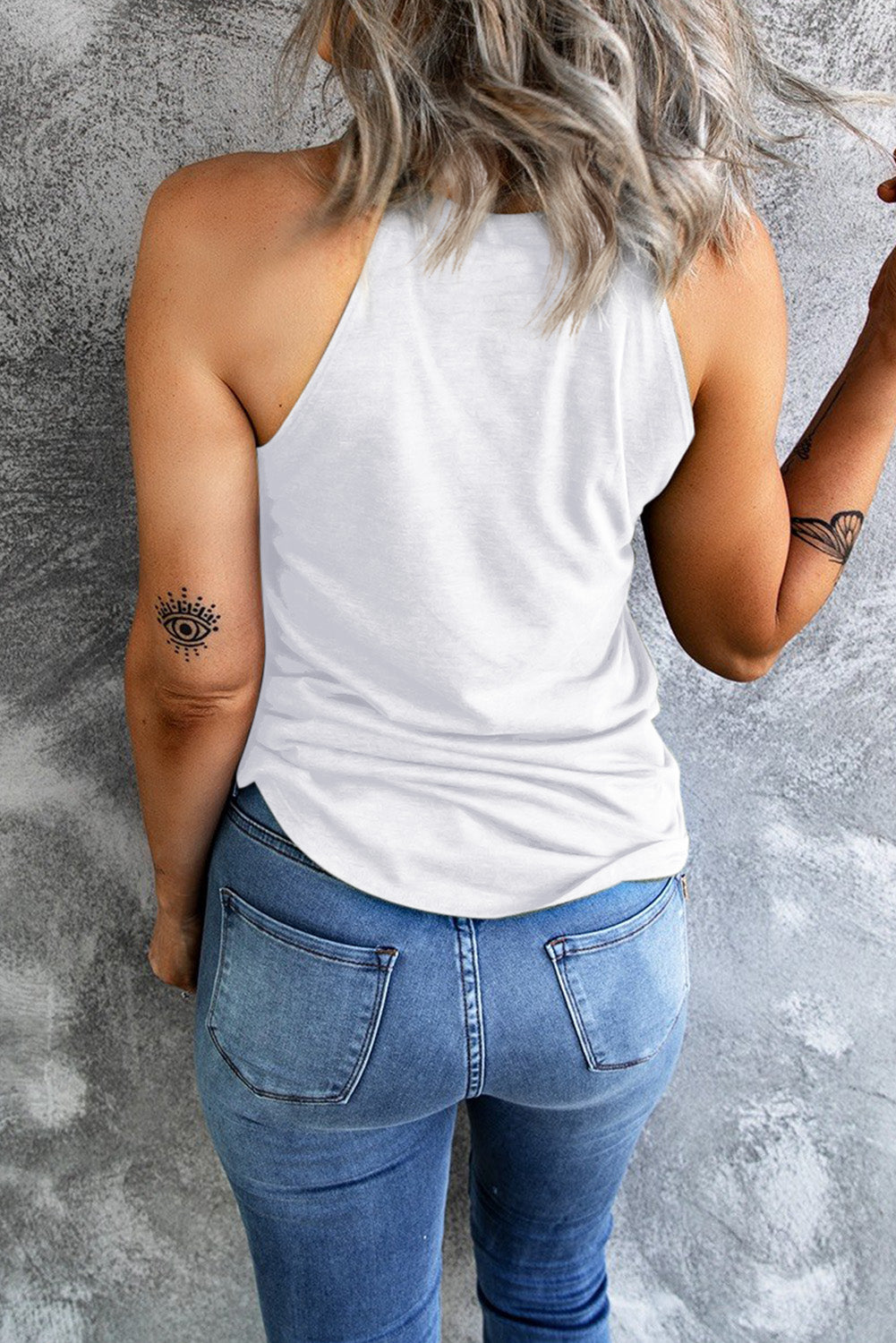 US Flag Heart Graphic Tank Top