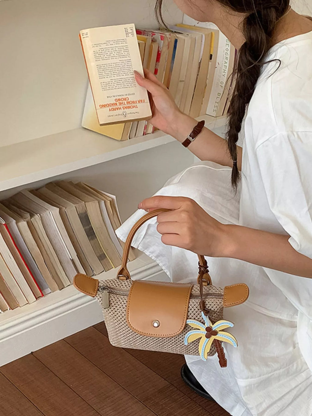 Woven Texture Crossbody Bag
