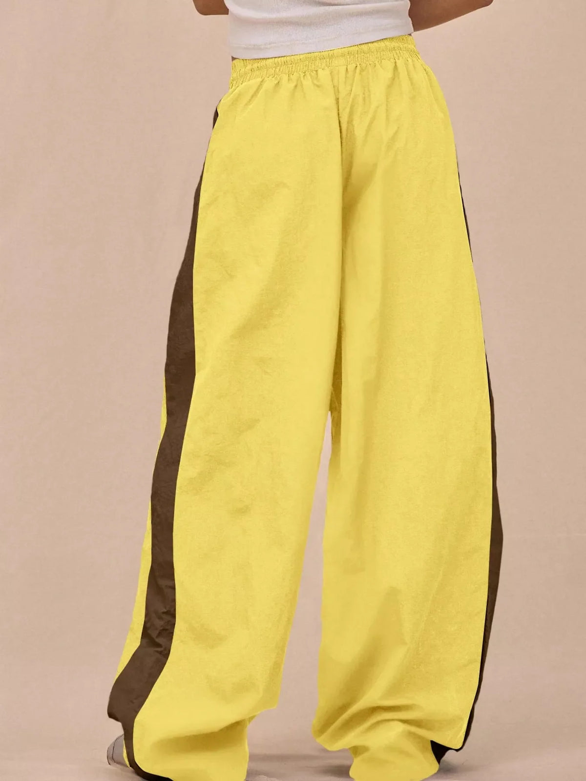 Color-Block Tracksuit and Wide-Leg Pants Set