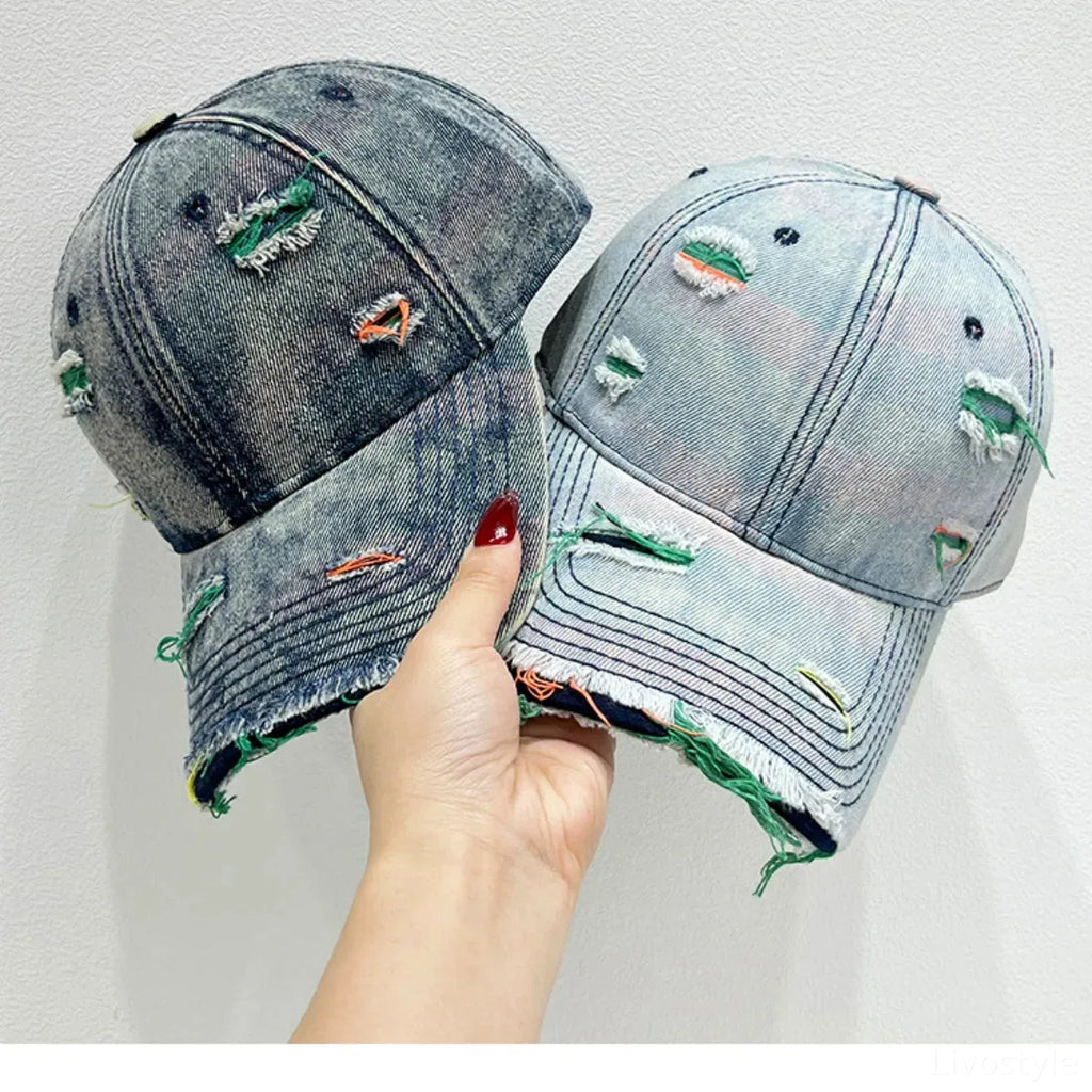 Distressed Adjustable Baseball Cap