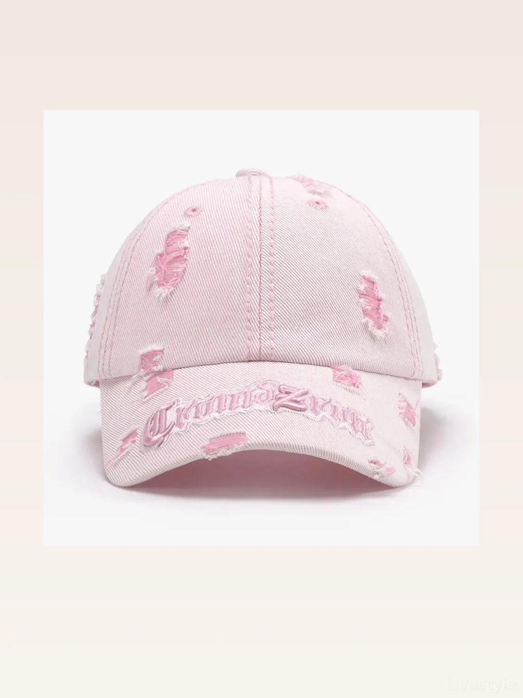 Distressed Embroidered Letter Cotton Dad Baseball Cap