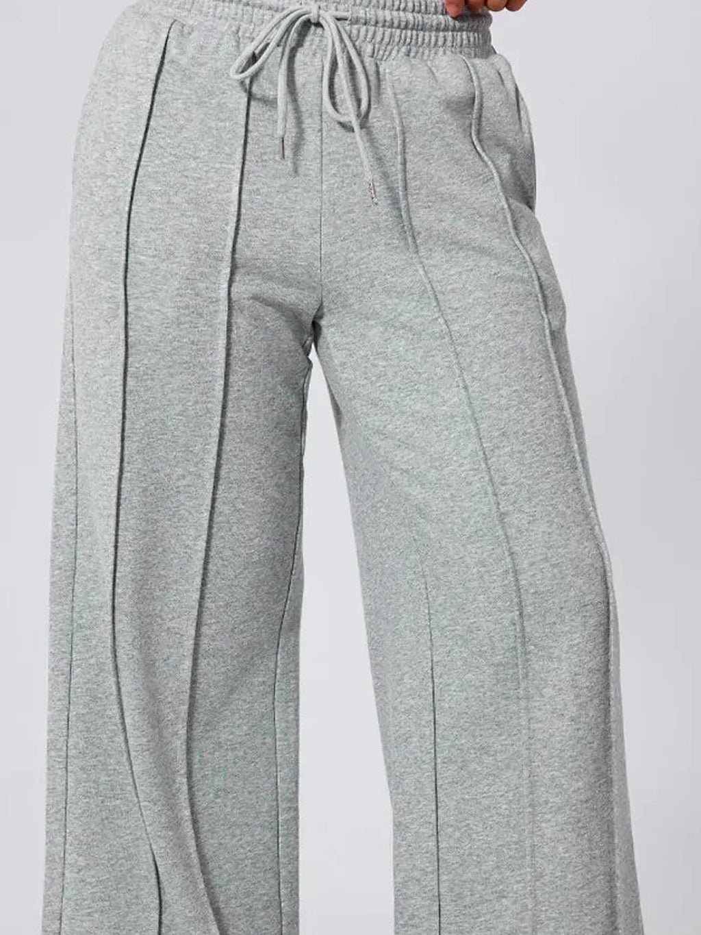 Drawstring Wide Leg Active Pants