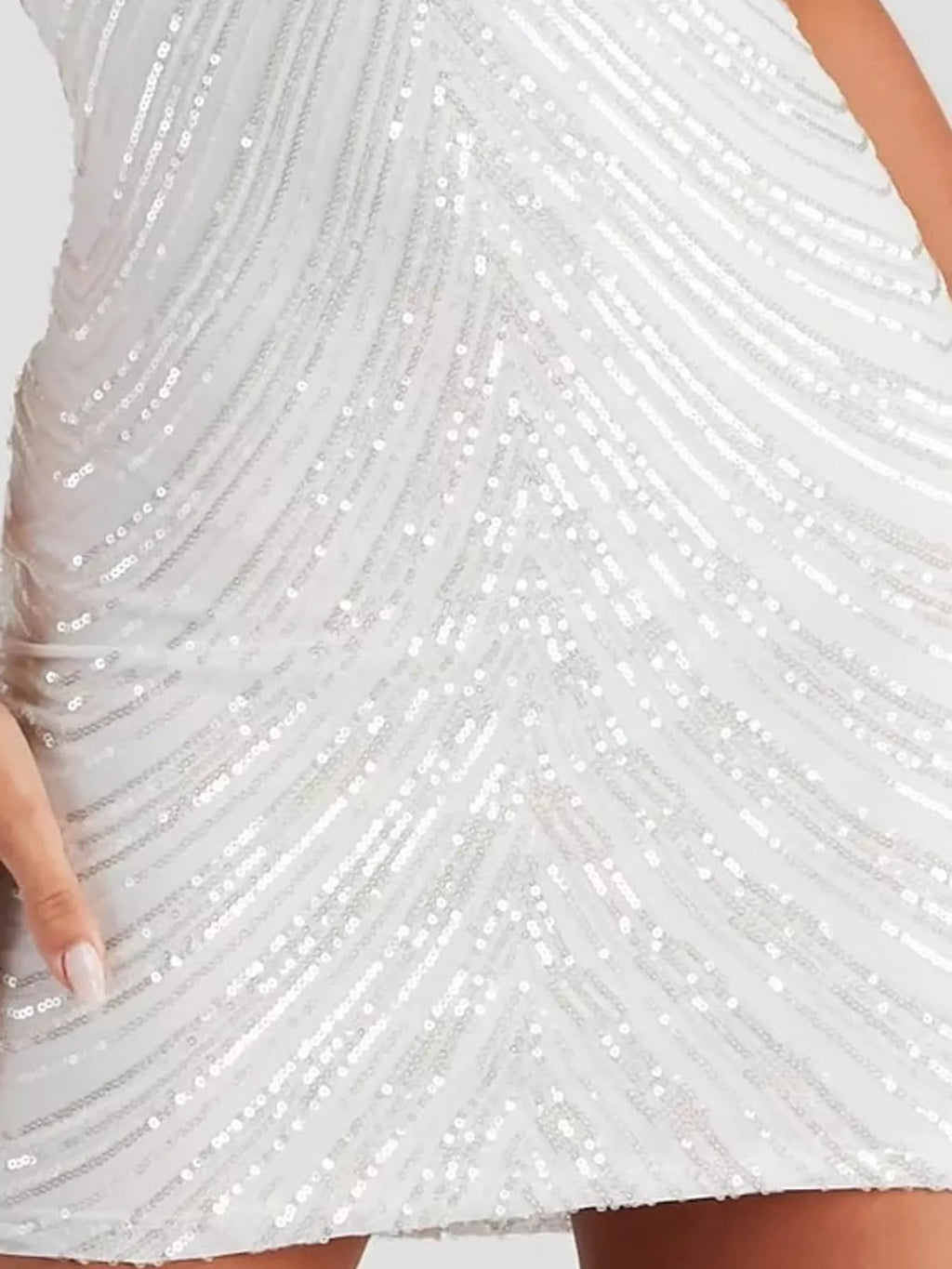 Sleeveless Sequin Embellished Bodycon Mini Cami Dress