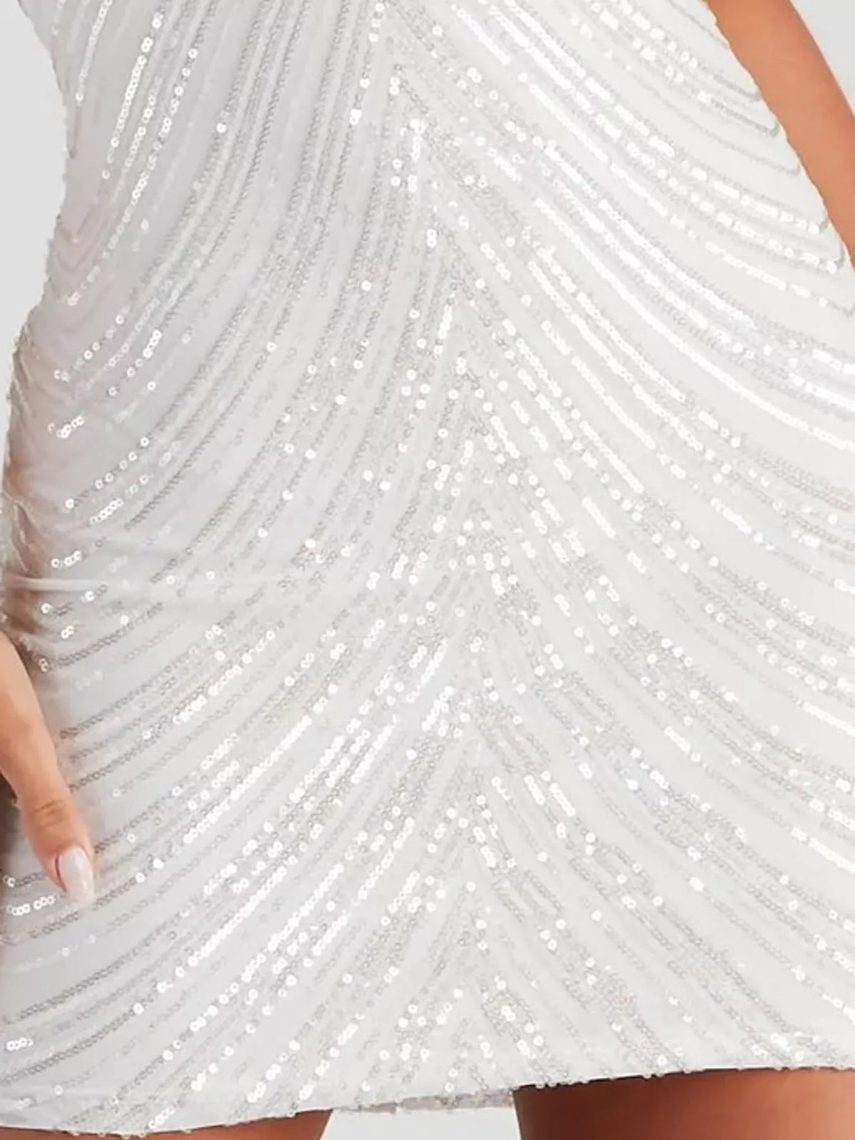 Sleeveless Sequin Embellished Bodycon Mini Cami Dress