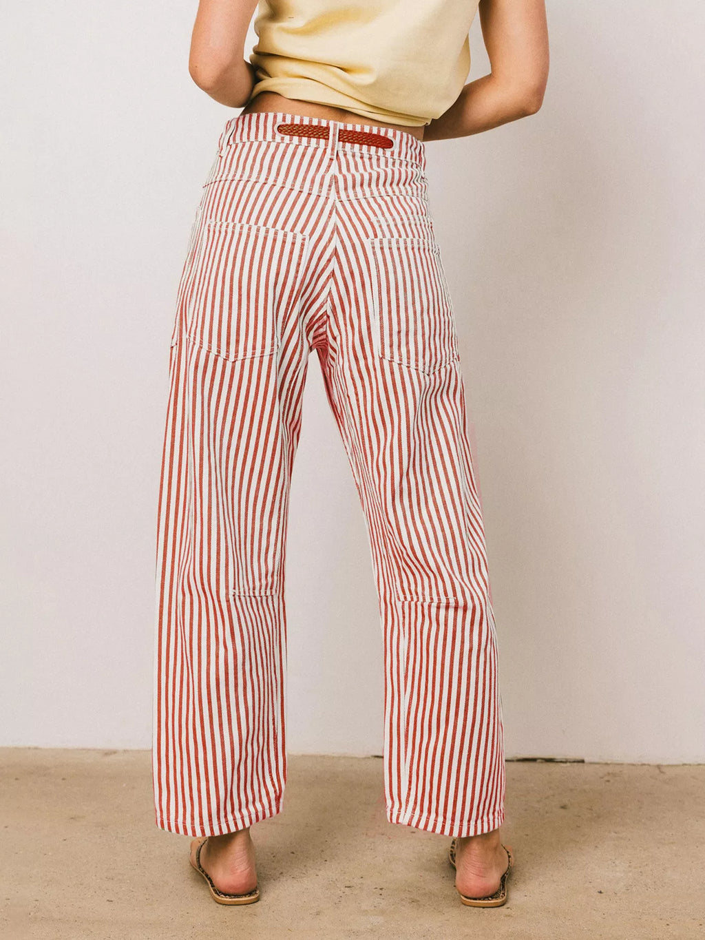 Drawstring Wide Leg Cropped Jeans