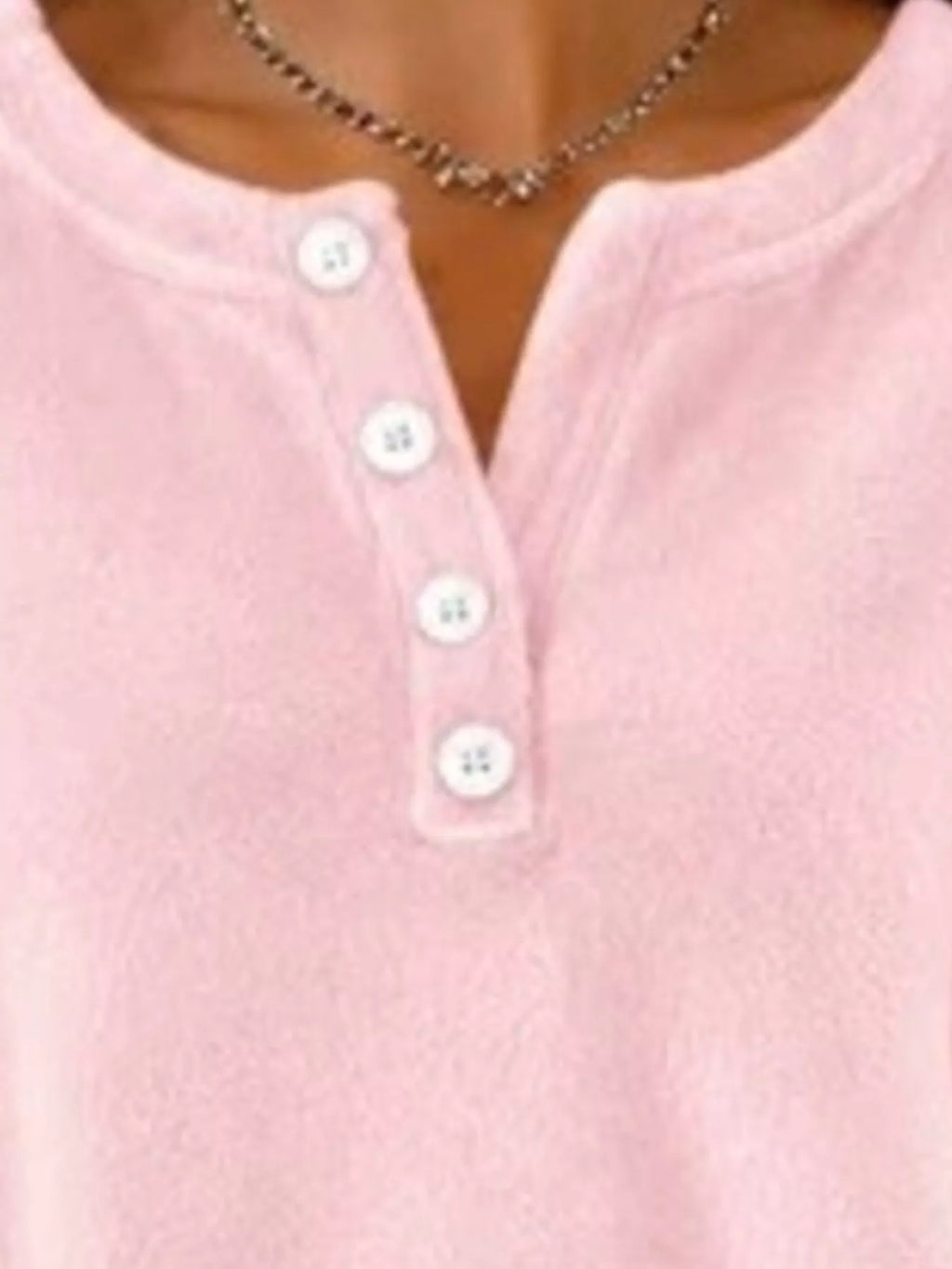 Button Detail Dropped Shoulder Sweatshirt