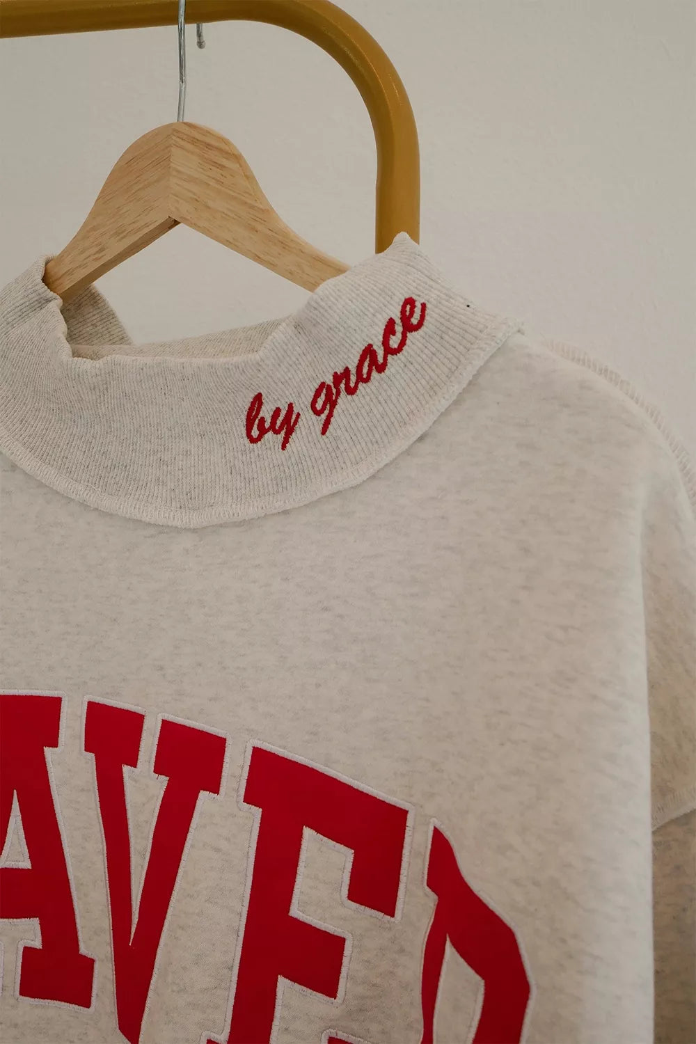 SAVED Letter Graphic Crew Neck Sweatshirt