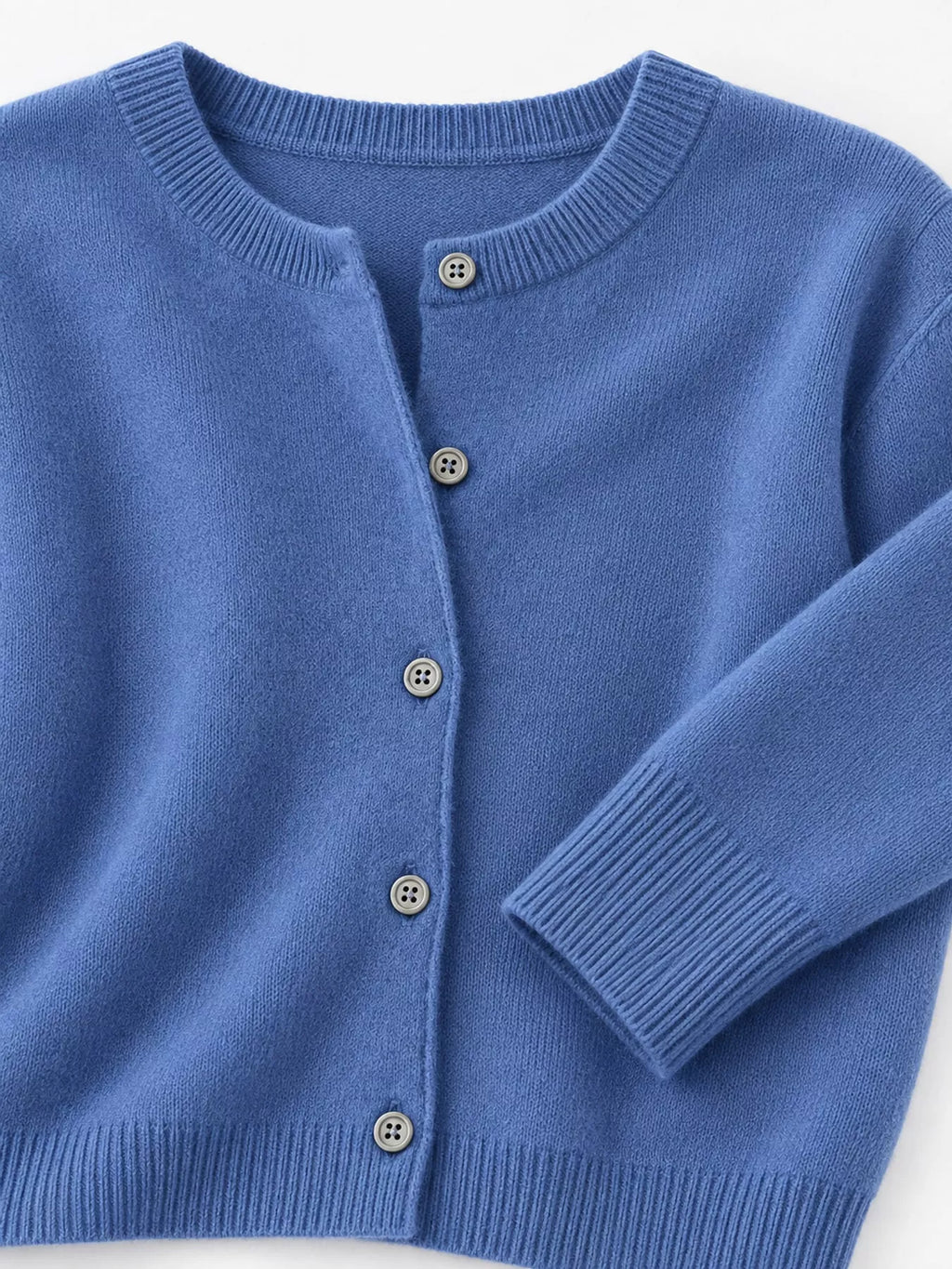 Crew Neck Button-Down Cardigan