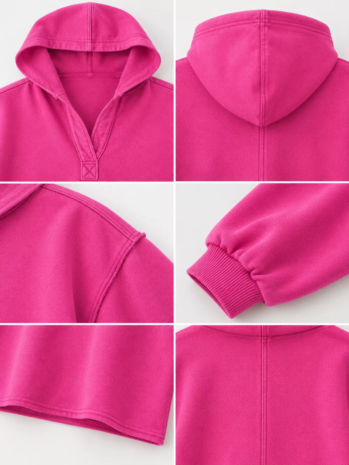 Dropped Shoulder Cropped Hoodie
