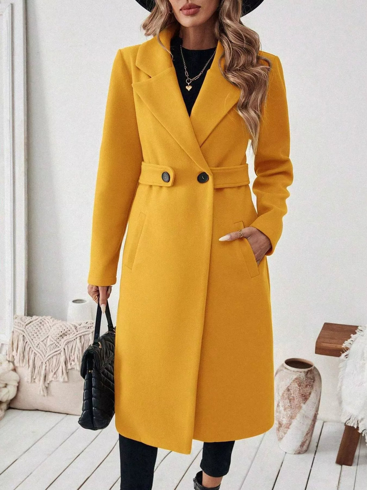 Single-Button Longline Coat