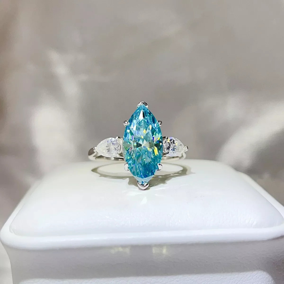 6 Carat 925 Sterling Silver Moissanite Ring