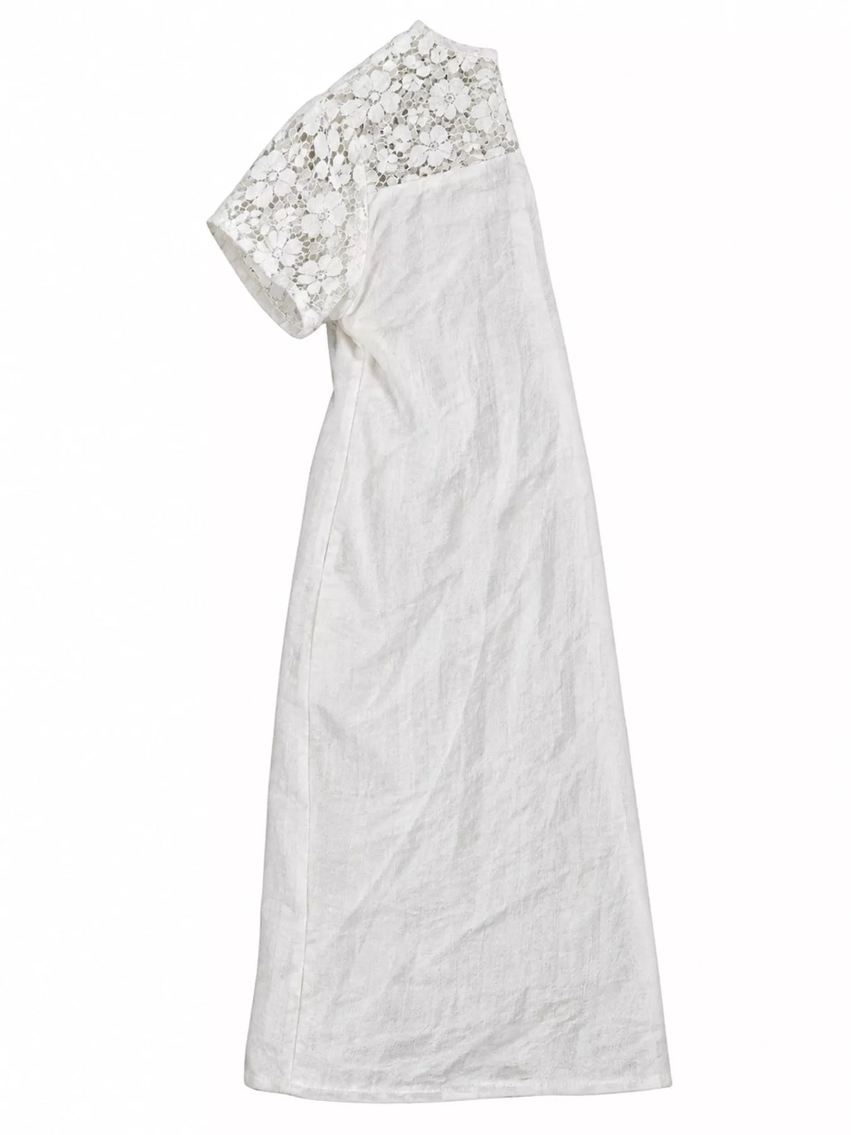 Full Size Floral Lace Short Sleeve Shift Dress Plus Size