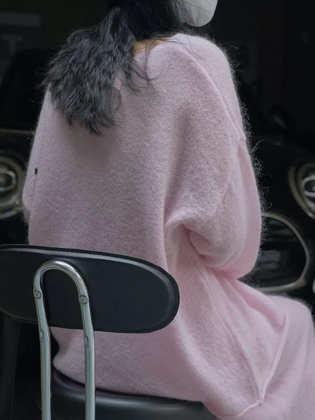 Round Neck Dropped Shoulder Sweater