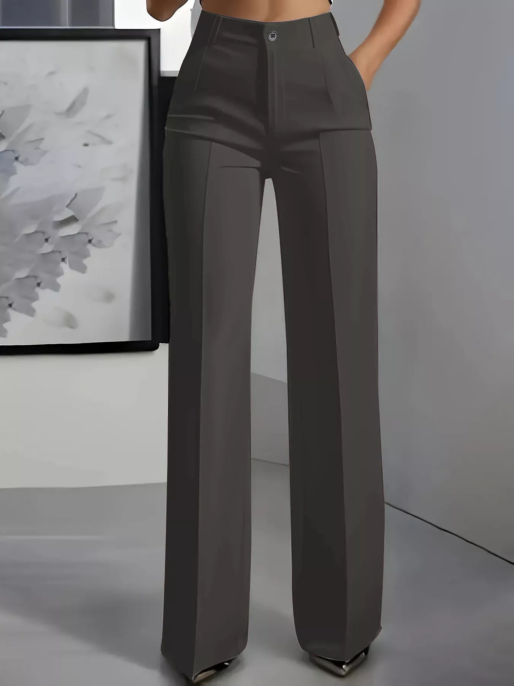 Full Size High-Waisted Wide-Leg Pants Plus Size