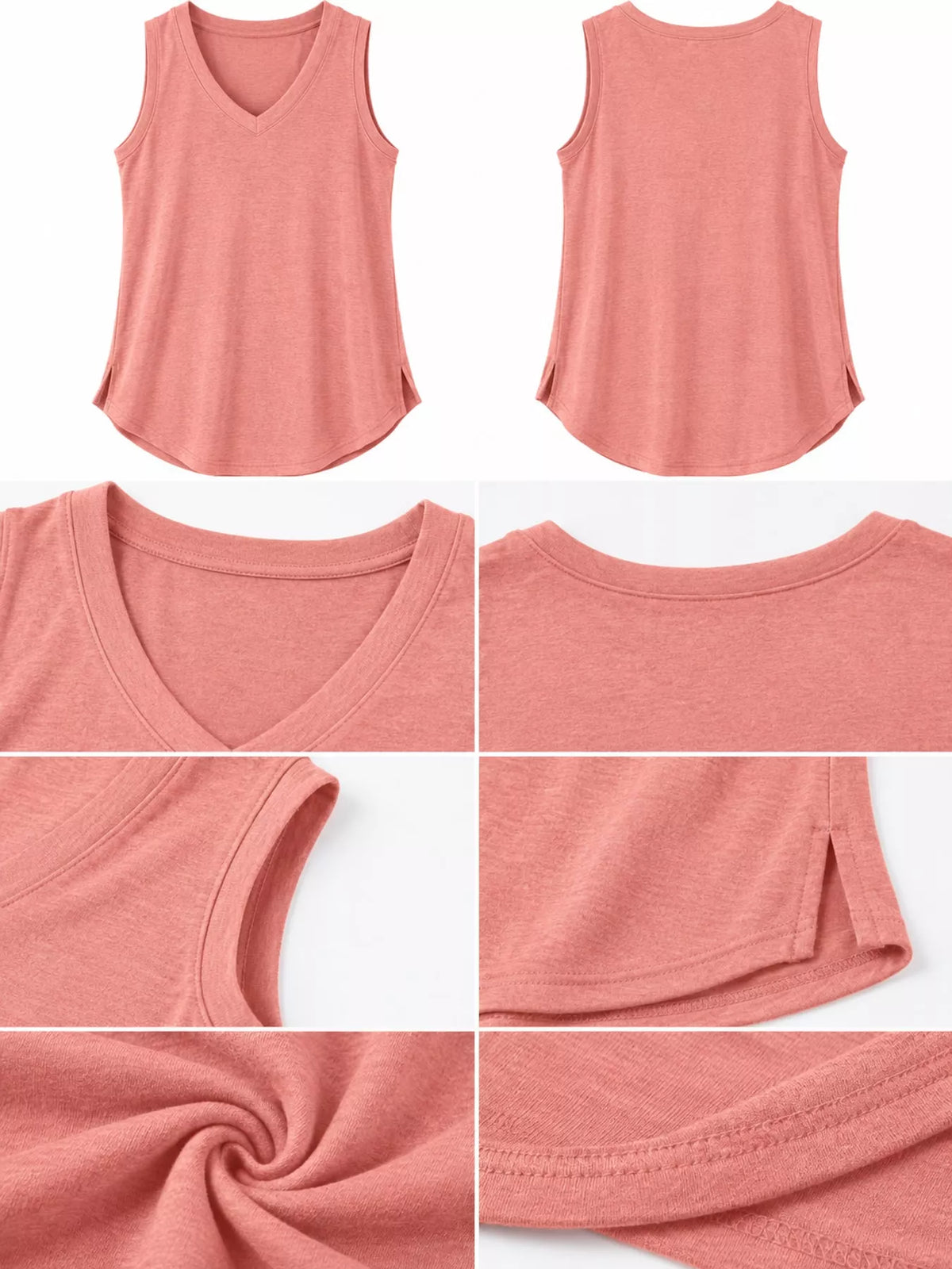 V-Neck Casual Loose Fit Tank Top