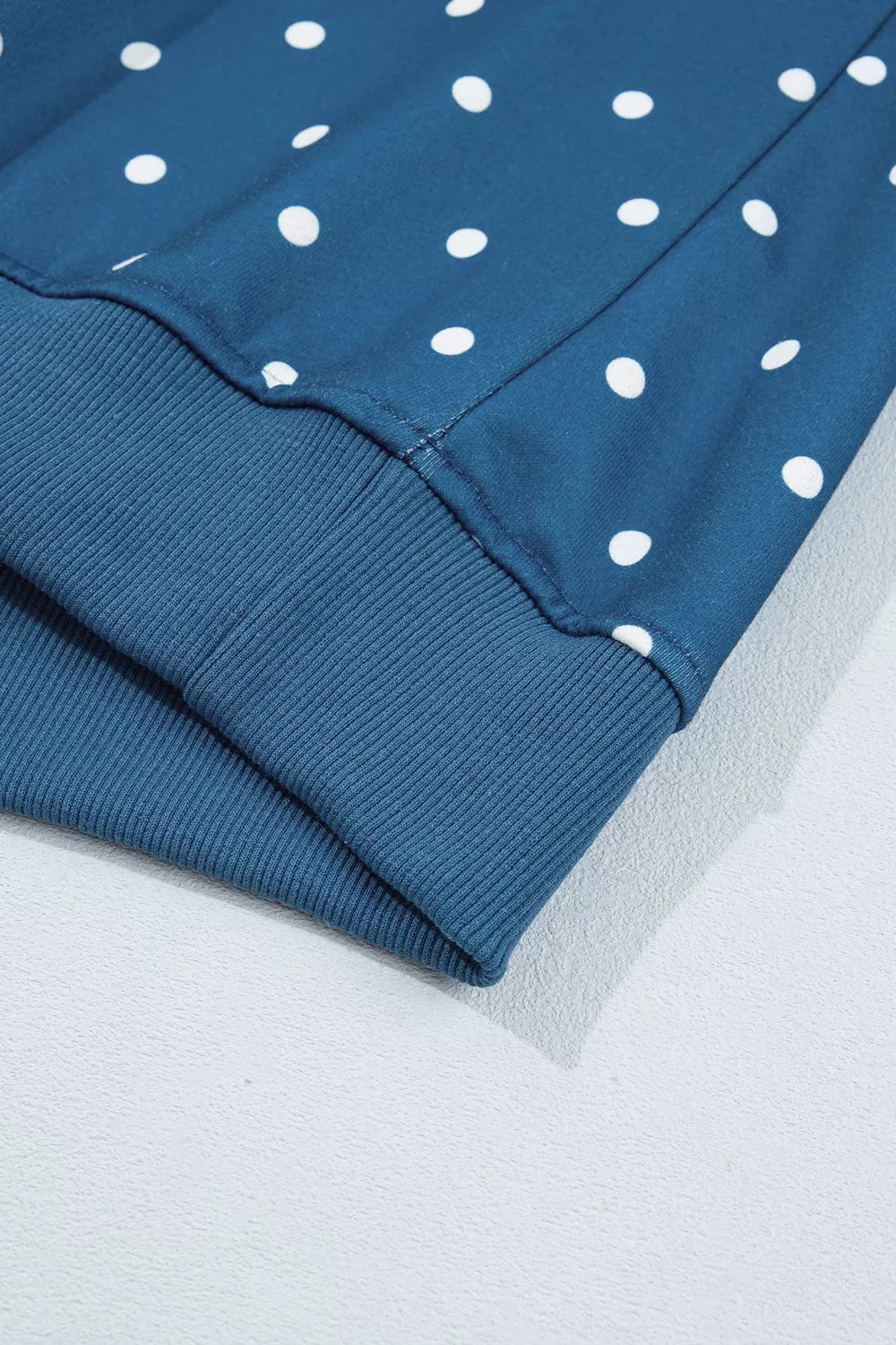 Polka Dot Snap-Button Sweatshirt