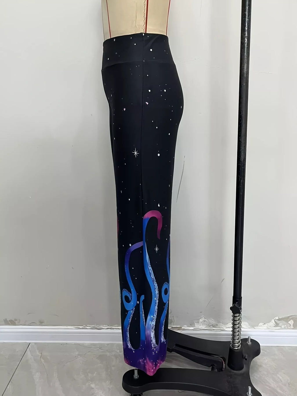 Galaxy Print Flare Pants
