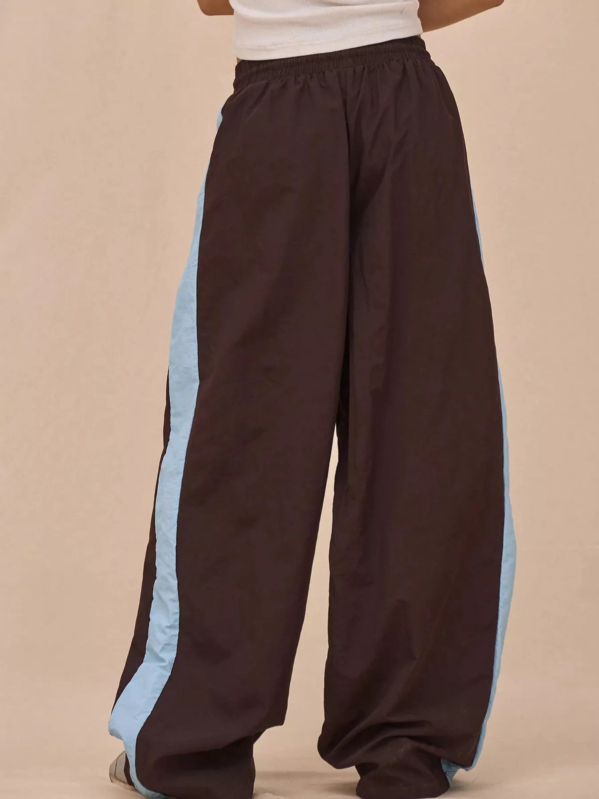 Color-Block Tracksuit and Wide-Leg Pants Set